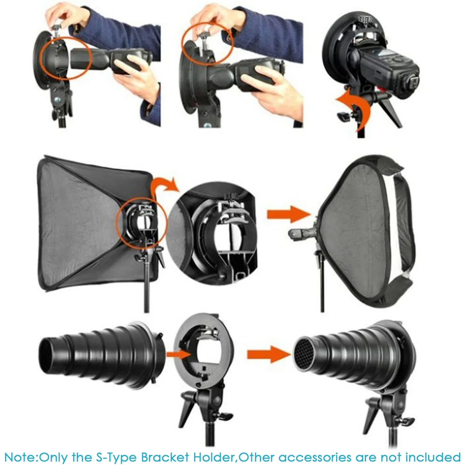 NEEWER S-Type Bracket Holder Mount for Speedlite Flash - Image 6