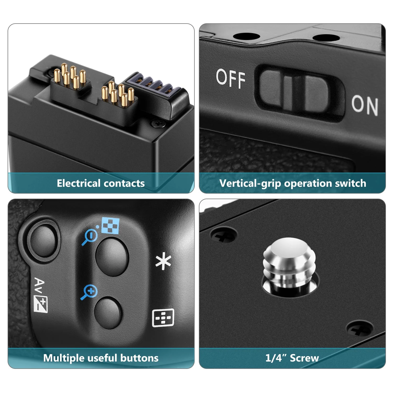 NEEWER BG-E8 Replacement Battery Grip for Canon EOS 550D/600D/650D/700D Rebel T2i/T3i/T4i/T5i - Image 7