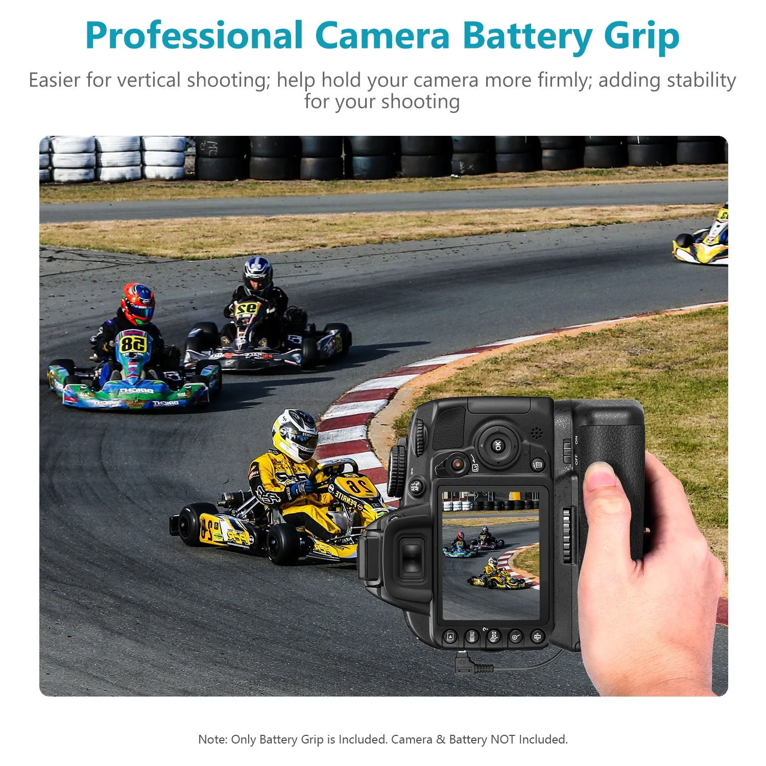 NEEWER BG-2F Battery Grip for Nikon D3100/D3200/D3300/D5300 - Image 8