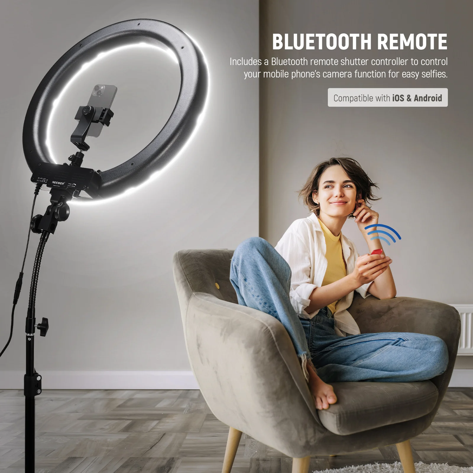 NEEWER RL-18 18 Inch LED Ring Light Kit - Image 5
