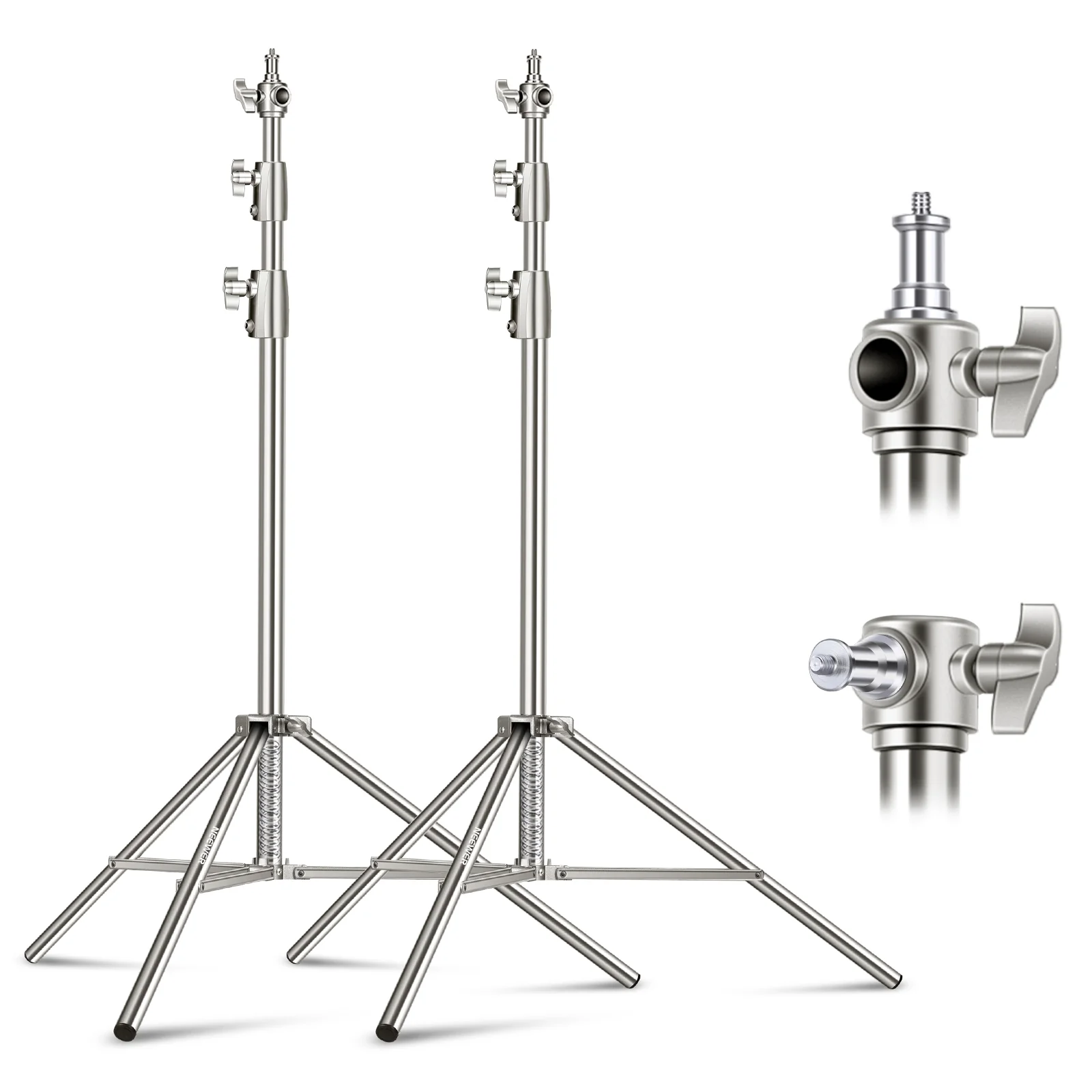 NEEWER 2 Pack Stainless Steel Heavy Duty Light Stand - Image 8