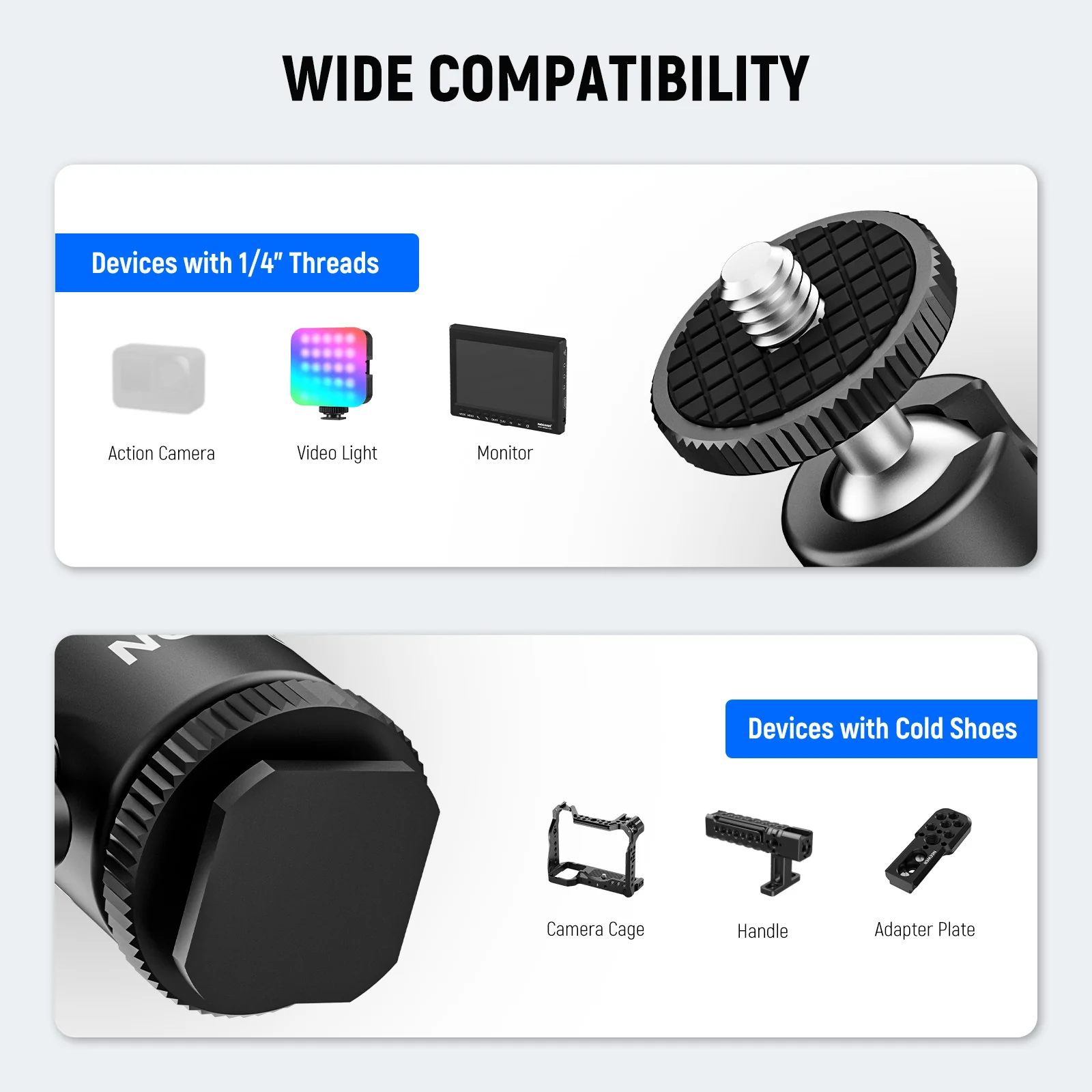 NEEWER 2 Pack 1/4” Camera Hot Shoe Mount - Image 4