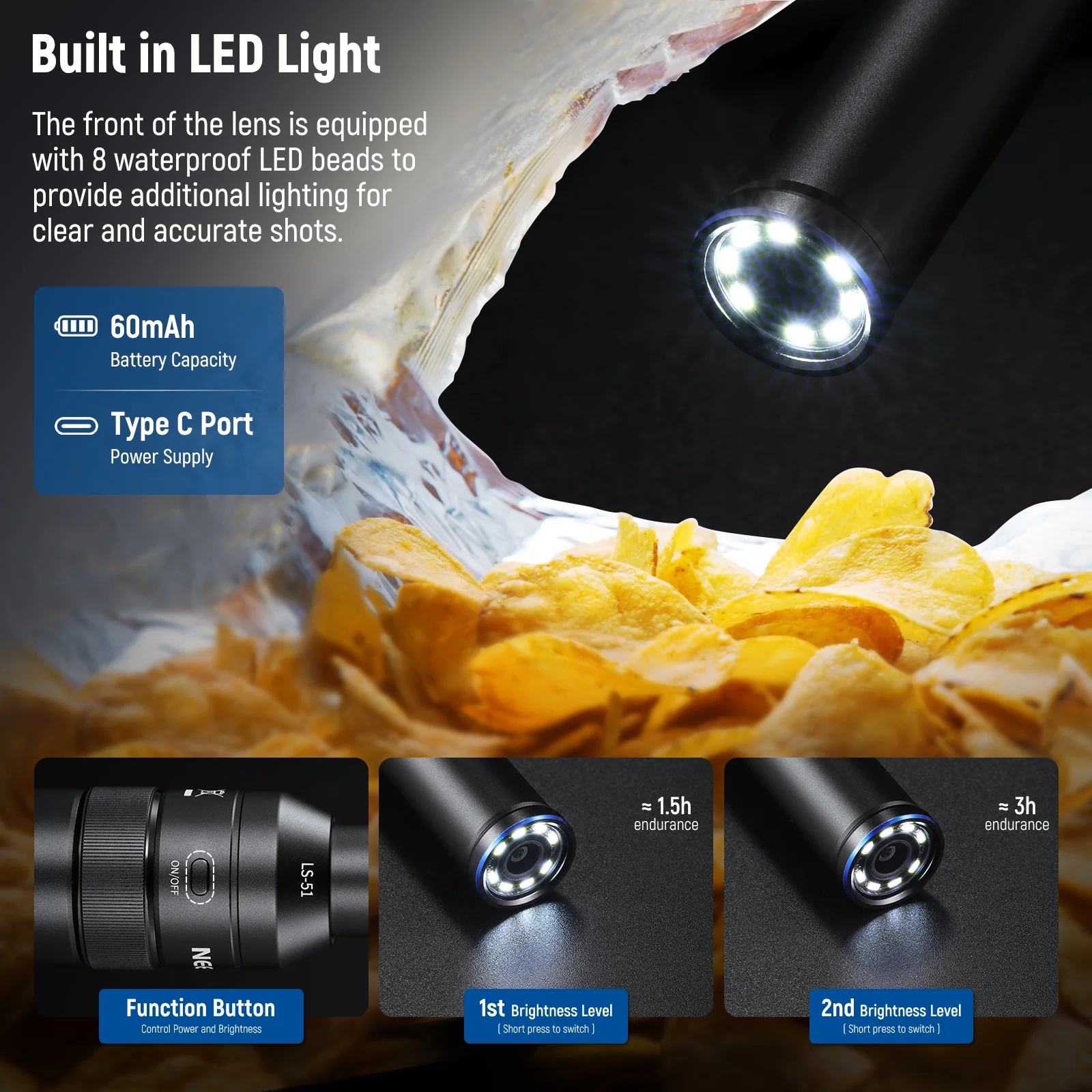 NEEWER LS-51 18mm 2x Macro Probe Lens with 17mm Thread - Image 7