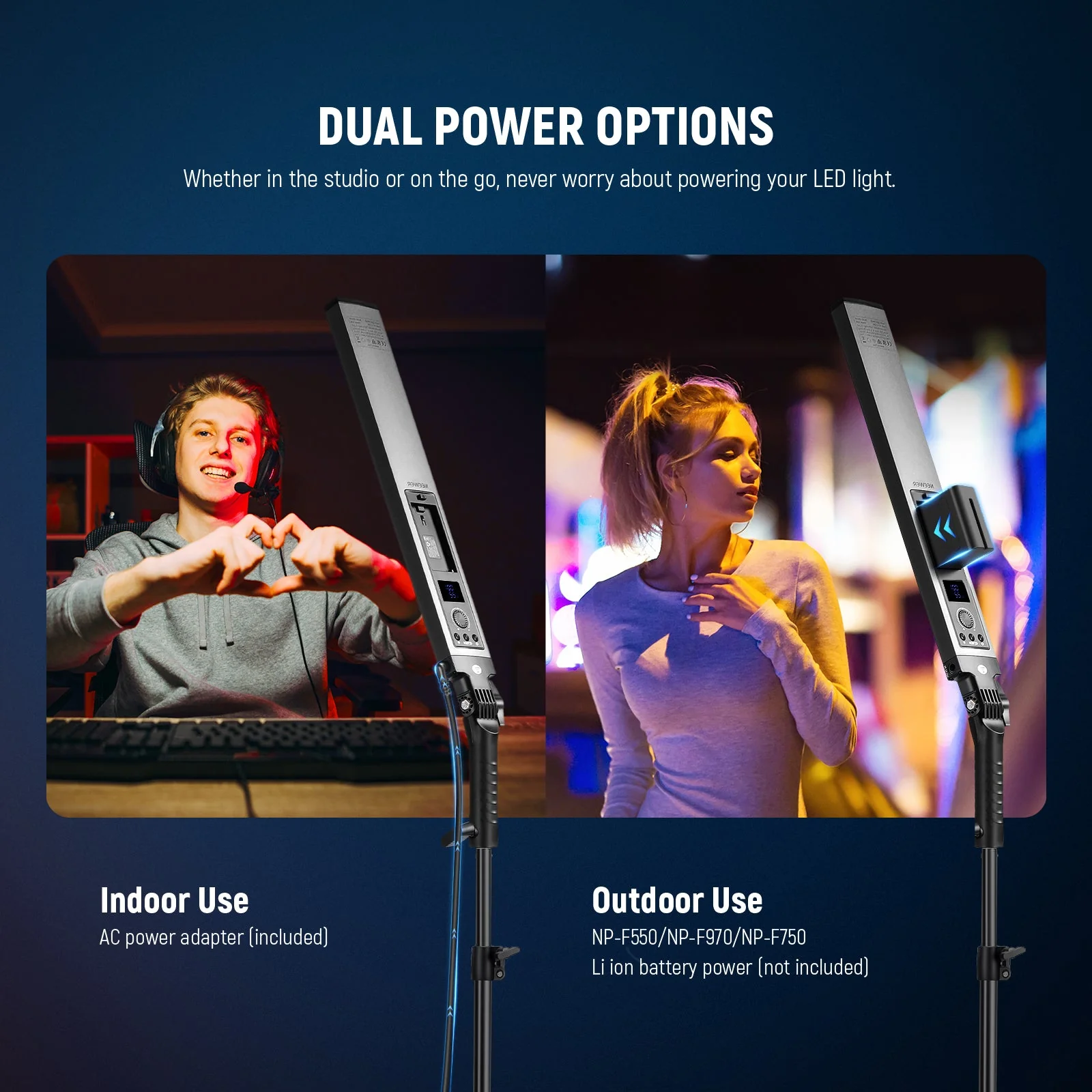 NEEWER BH20B Upgraded 21W LED Video Light Stick Kit - Image 6