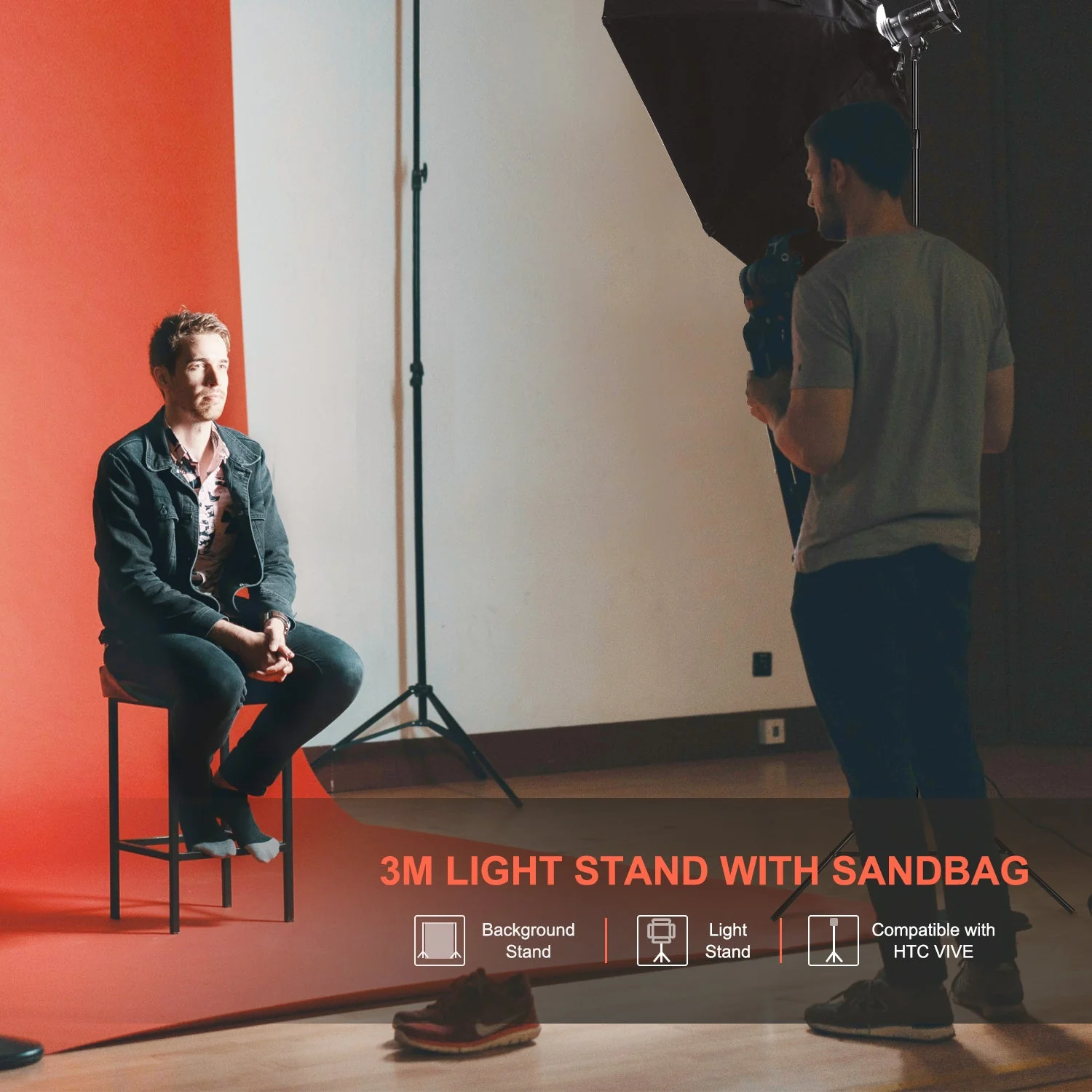 NEEWER ST-300SB 2 Pack 300cm Light Stand Kit - Image 6