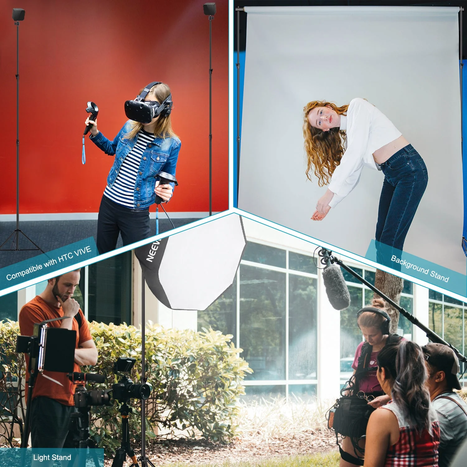 NEEWER ST-300SB 2 Pack 300cm Light Stand Kit - Image 7