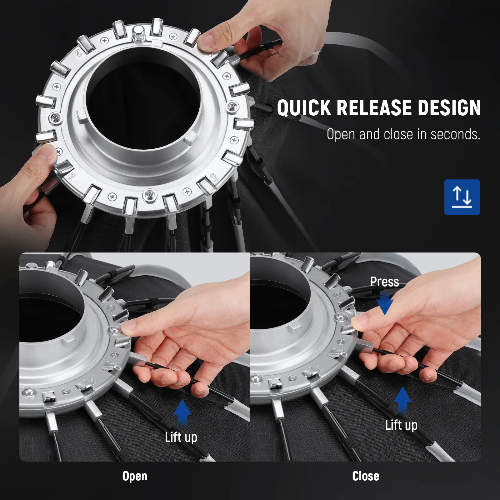 NEEWER 65CM/85CM/120CM Parabolic Softbox - Image 18