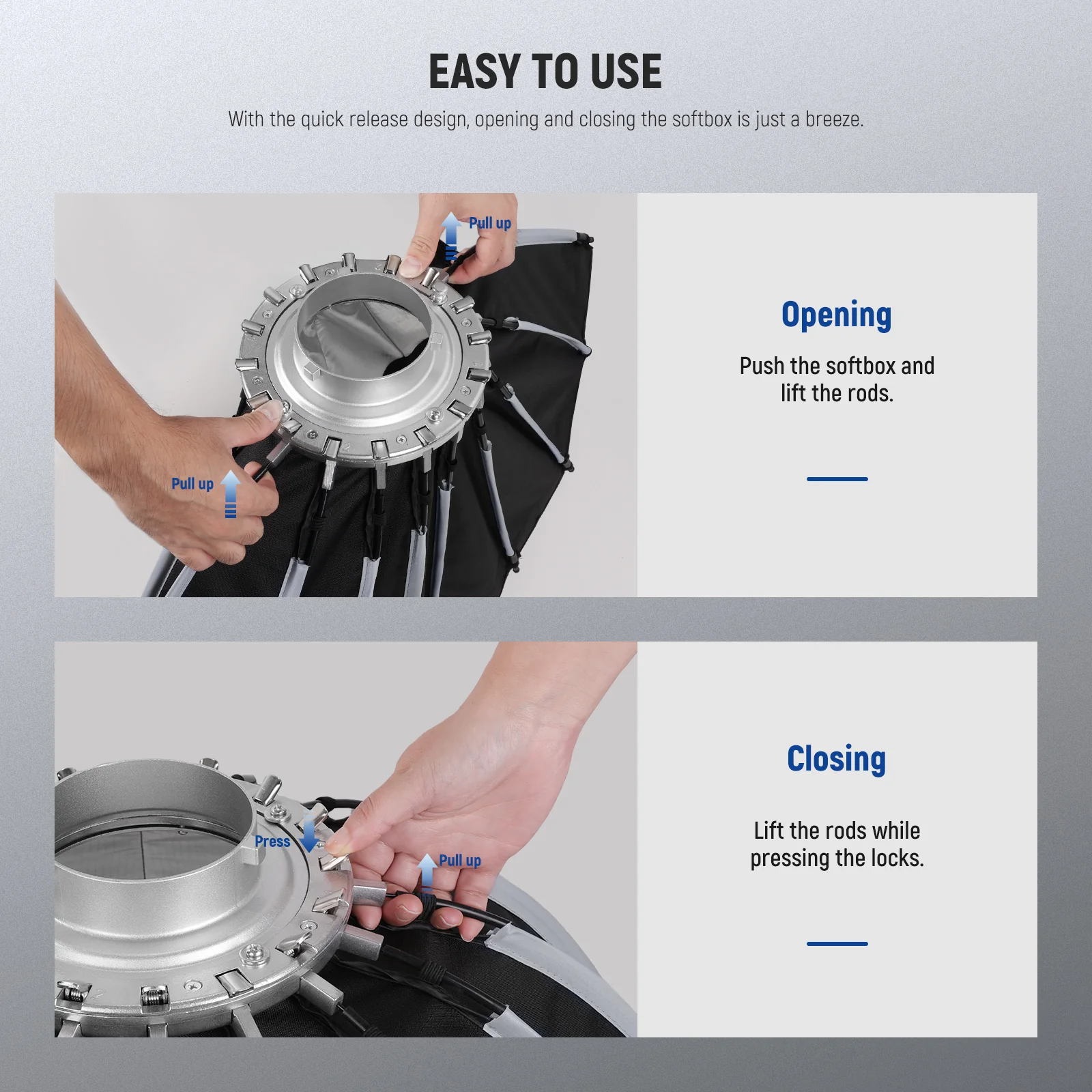 NEEWER 65CM/85CM/120CM Parabolic Softbox - Image 3