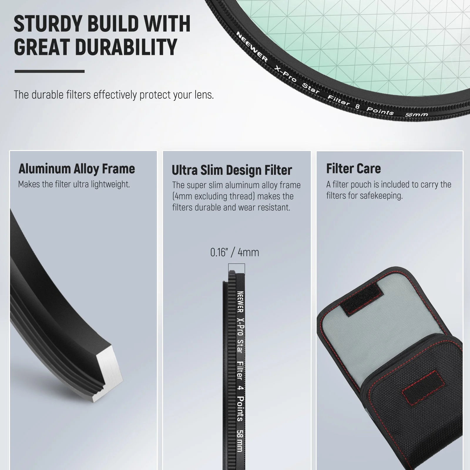 NEEWER 3PCS Star Filters Kit (4, 6, 8 Points) - Image 7