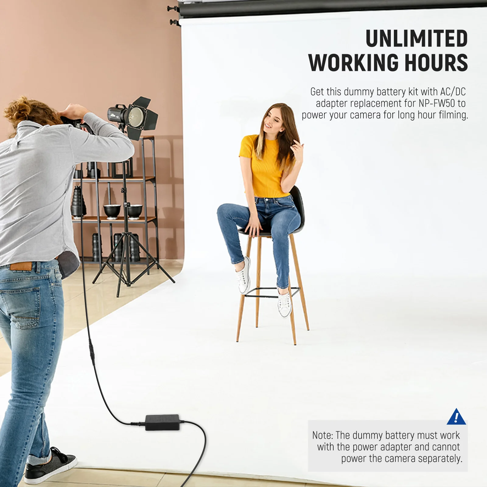 NEEWER NP-FW50 Coupler Dummy Battery For Sony - Image 5