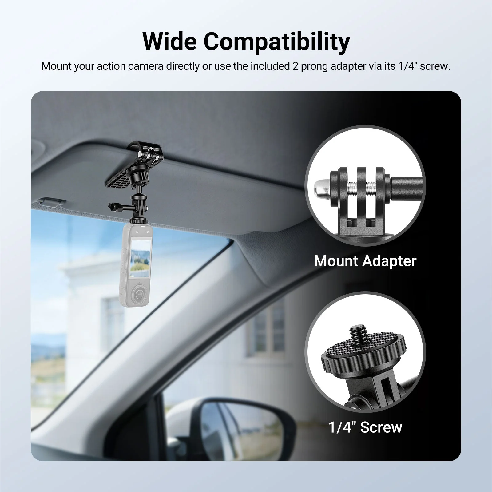 NEEWER BASICS AC055 Car Sun Visor Mount - Image 3