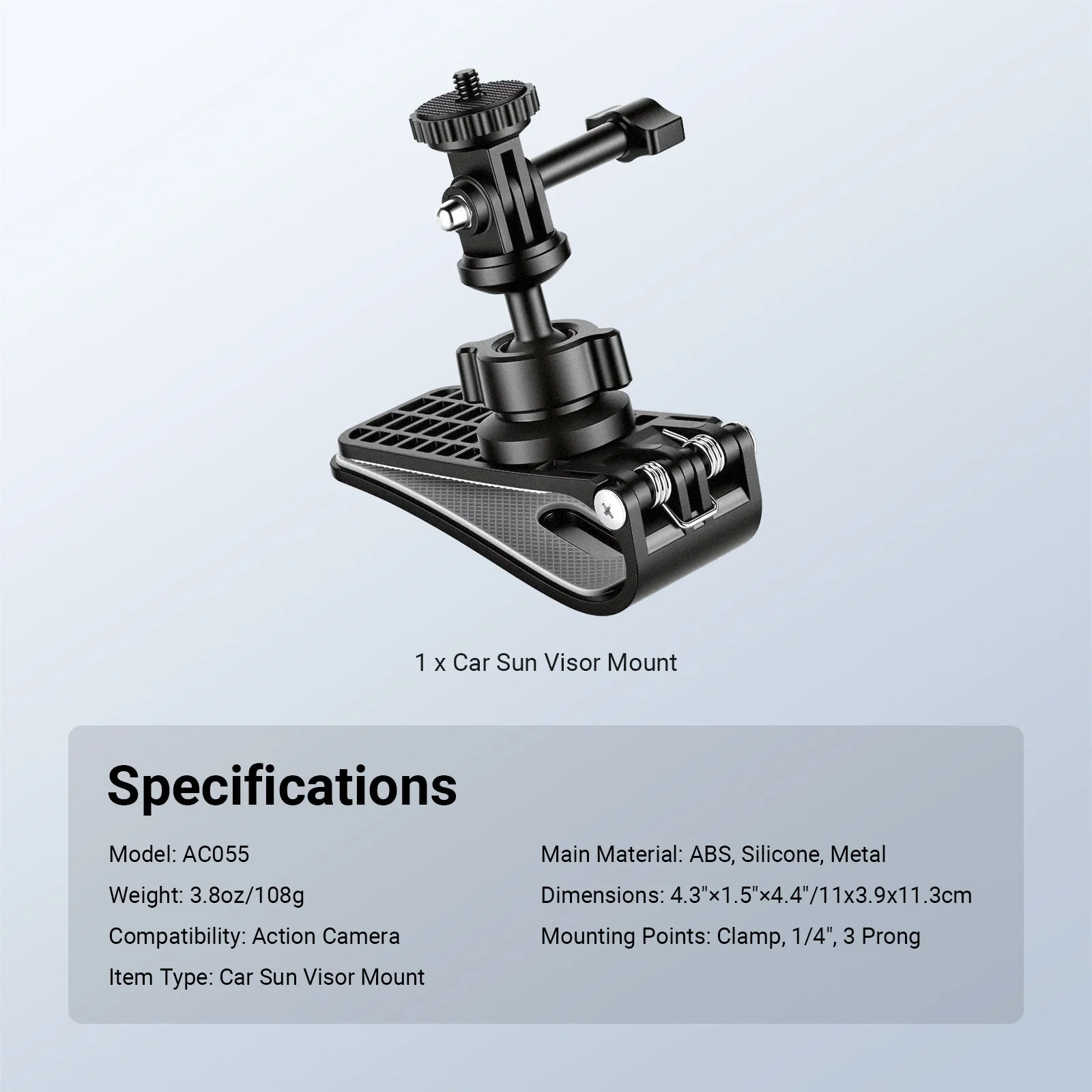 NEEWER BASICS AC055 Car Sun Visor Mount - Image 7