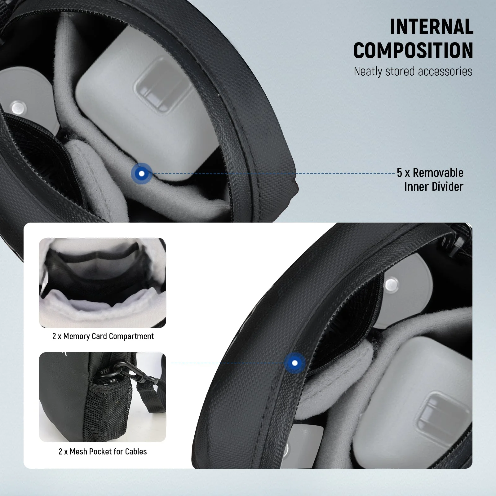 NEEWER BASICS PB13 Camera Sling Bag Crossbody For DJI Osmo Pocket 3 - Image 4