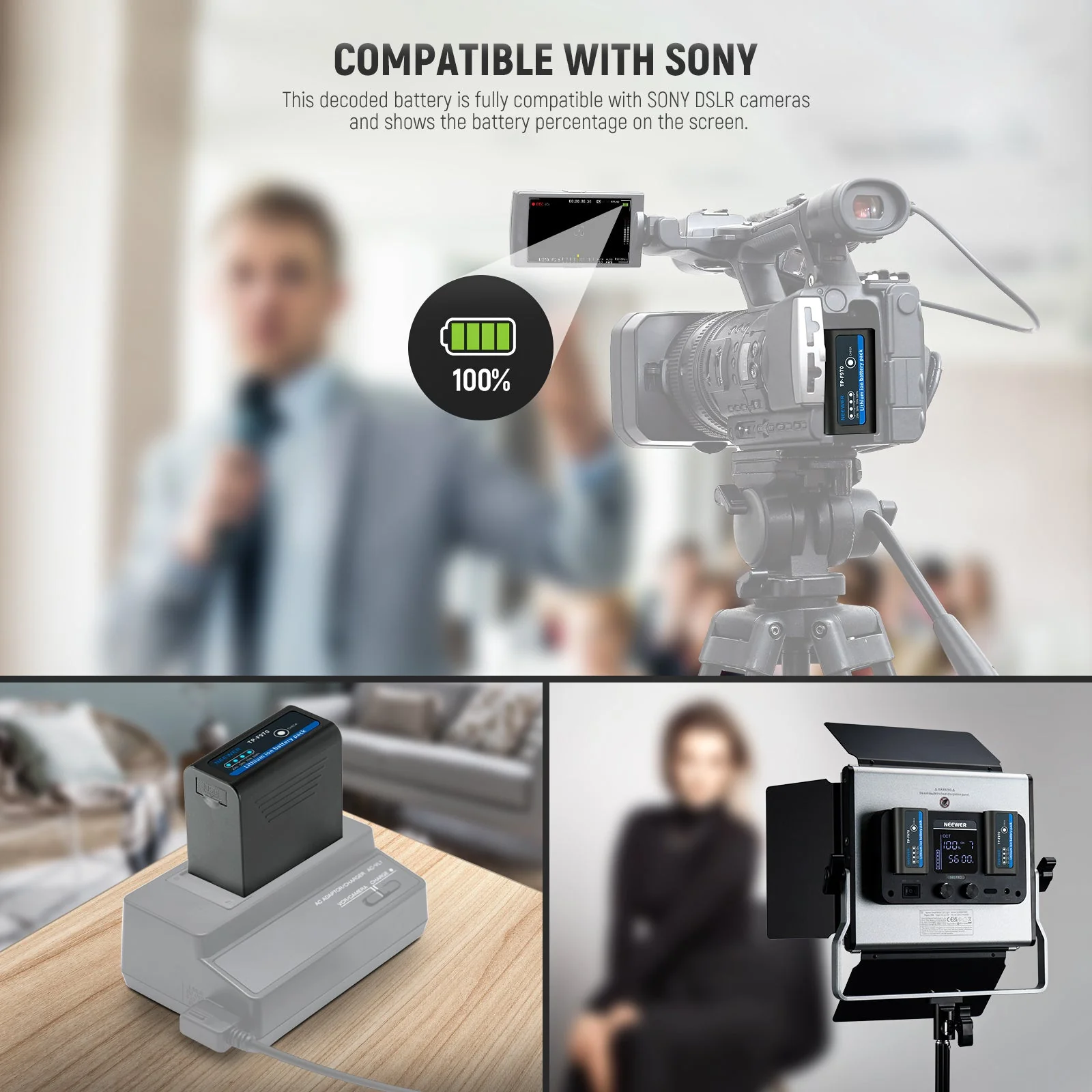 NEEWER BASICS TP-F970 2Pcs NP-F970 Replacement Batteries 7800mAh - Image 5