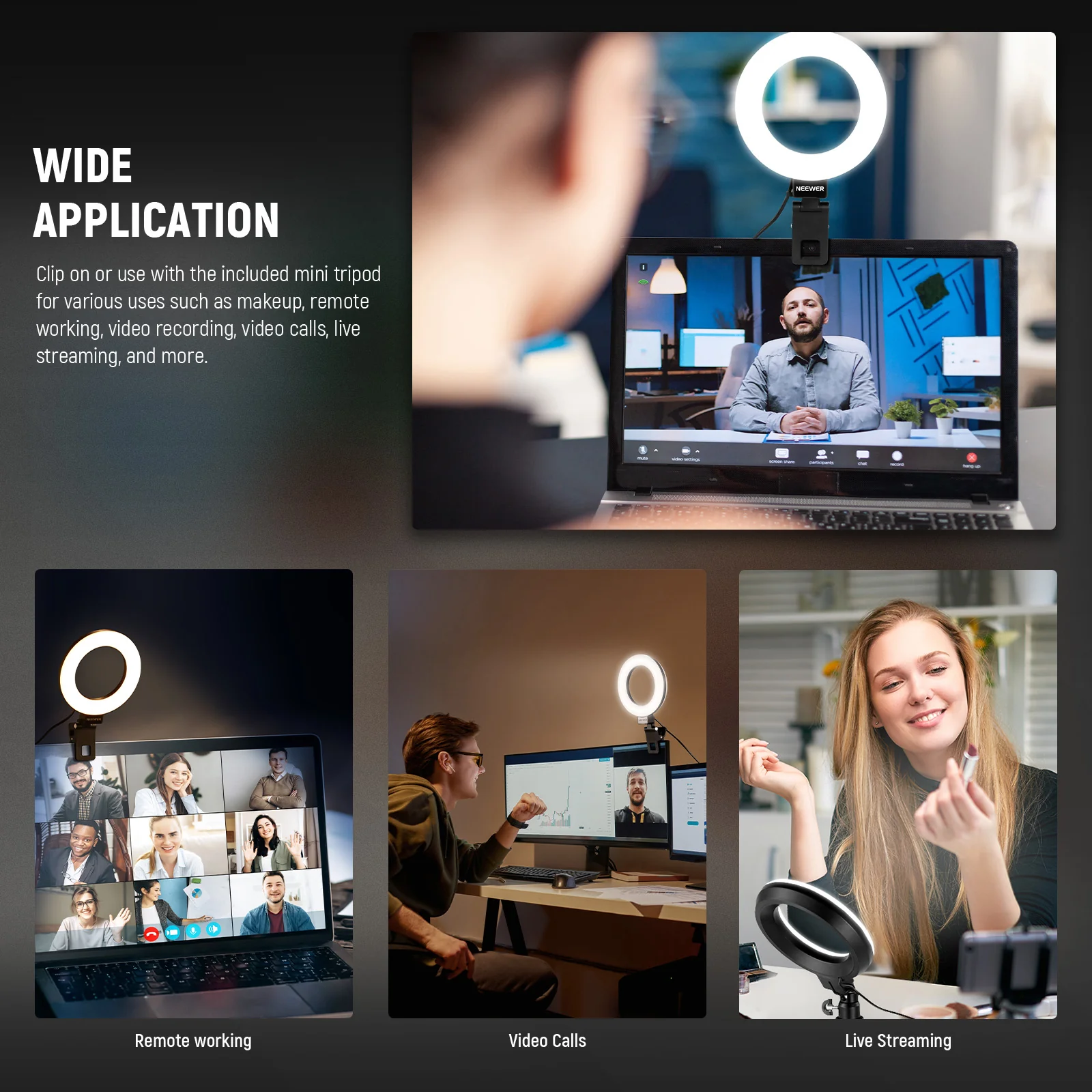 NEEWER BASICS BR60 5" Bi-color Mini Ring Light - Image 11