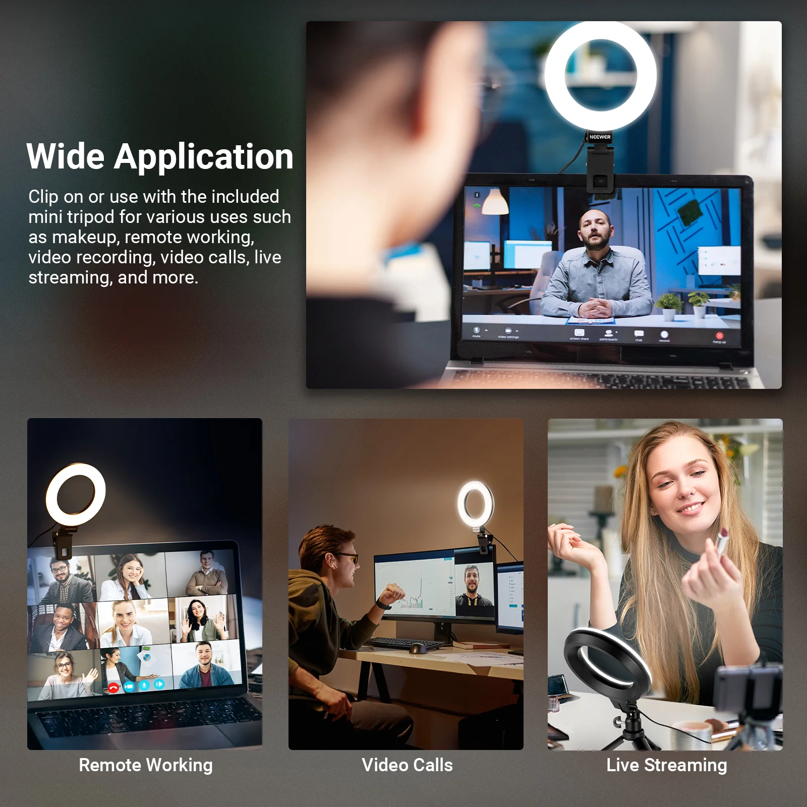 NEEWER BASICS BR60 5" Bi-color Mini Ring Light - Image 3