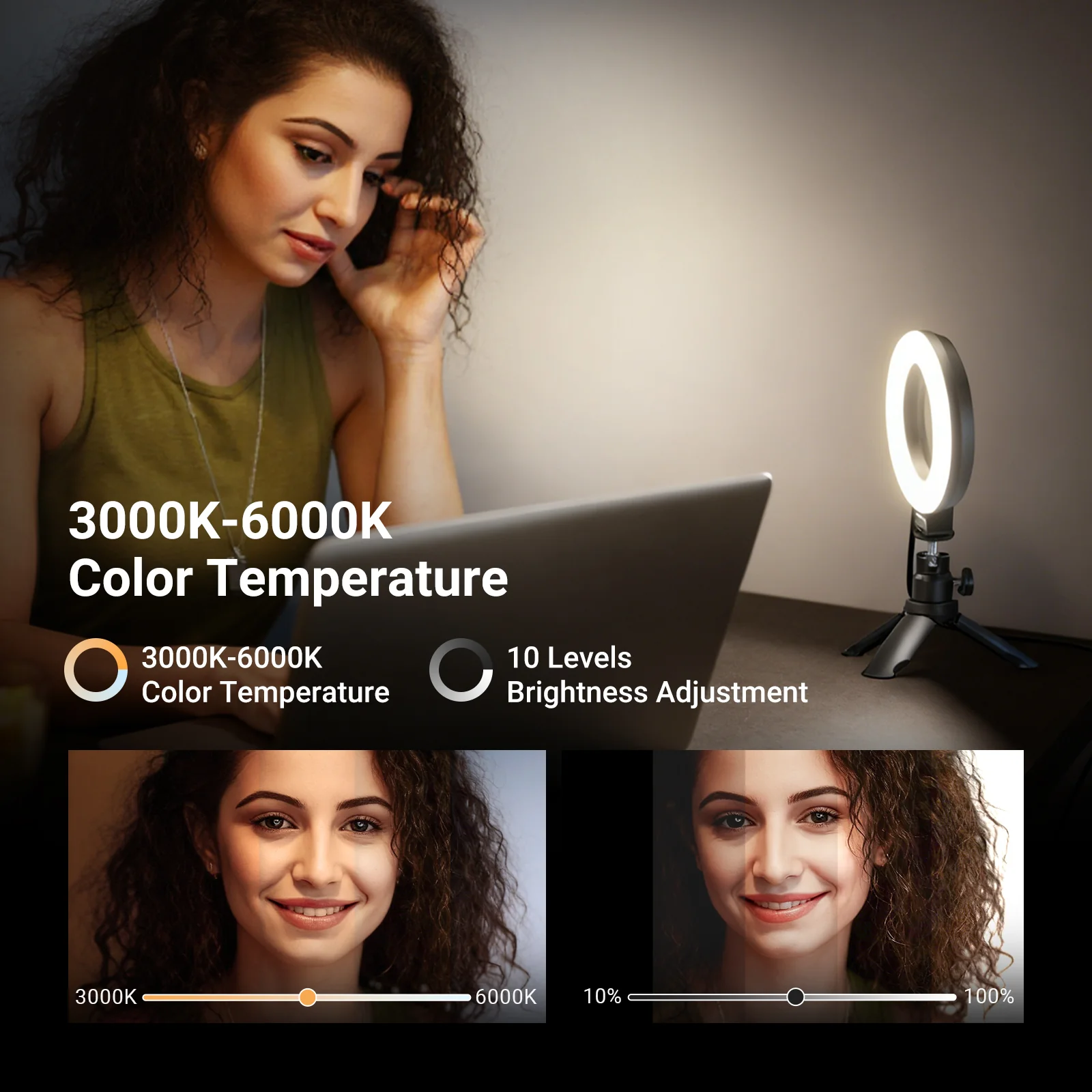 NEEWER BASICS BR60 5" Bi-color Mini Ring Light - Image 5