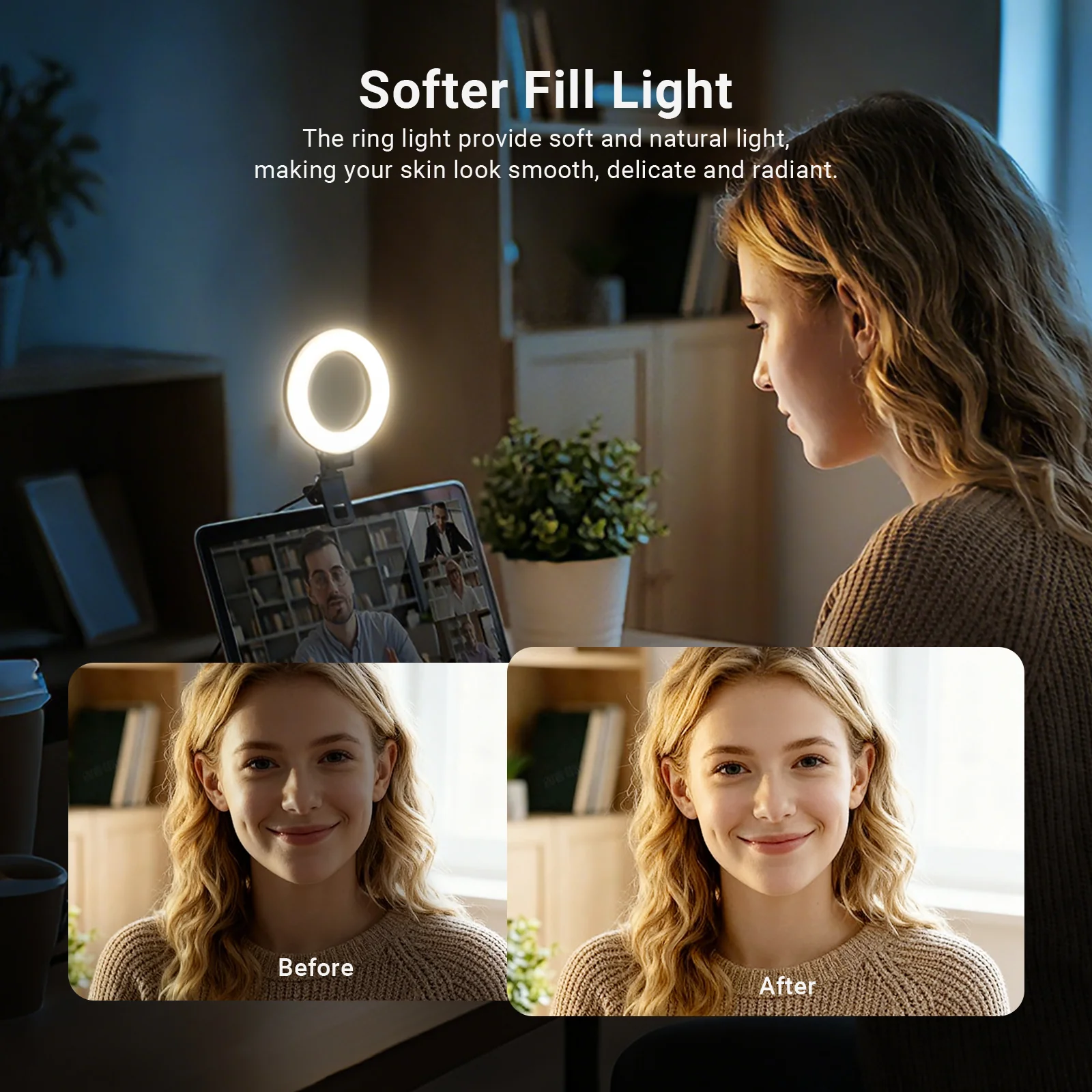 NEEWER BASICS BR60 5" Bi-color Mini Ring Light - Image 6