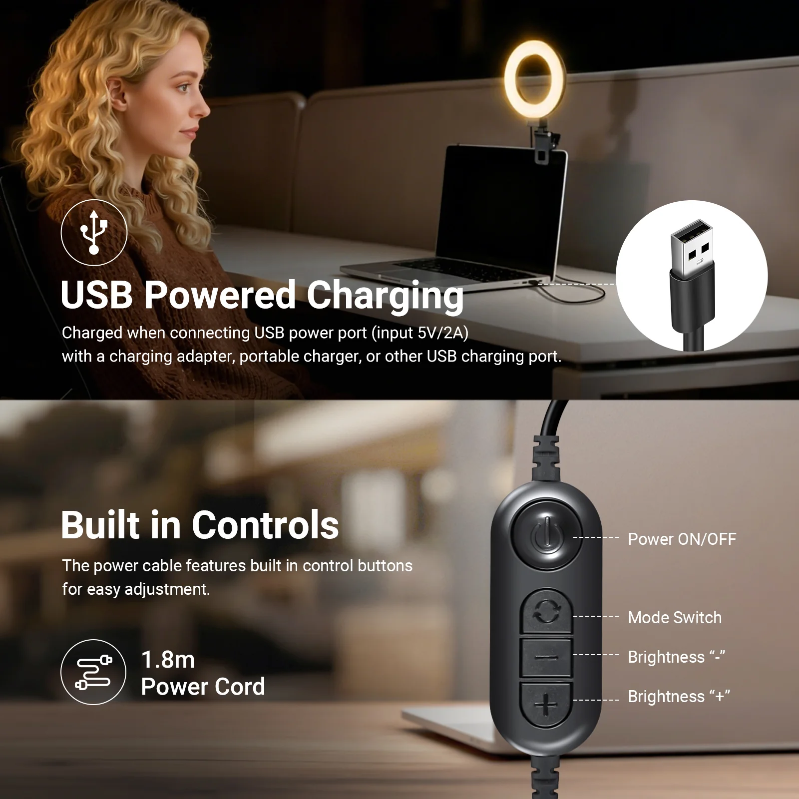 NEEWER BASICS BR60 5" Bi-color Mini Ring Light - Image 7