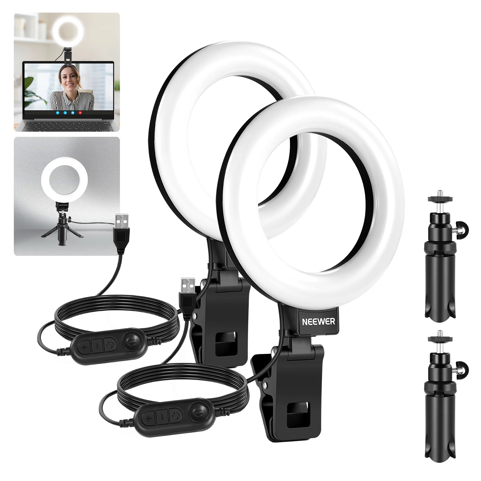 NEEWER BASICS BR60 5" Bi-color Mini Ring Light - Image 9