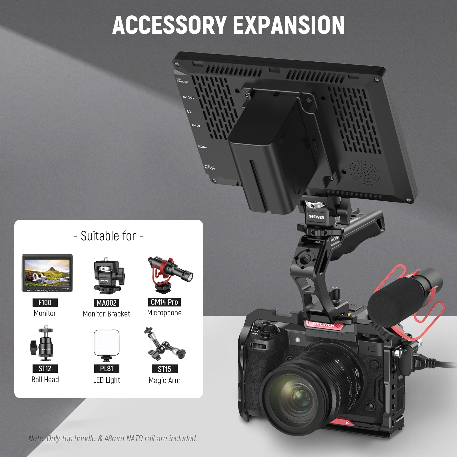 NEEWER CA008 Top Handle and NATO Rail Kit - Image 6