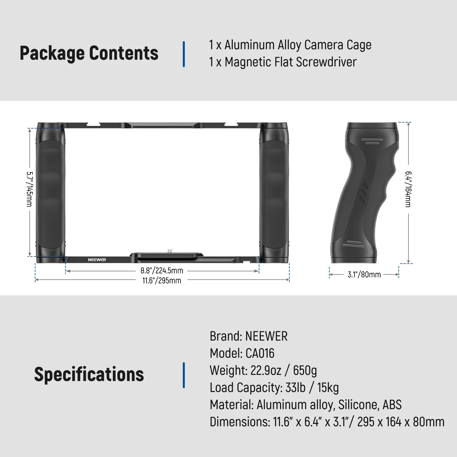 NEEWER CA016 Universal Video Camera Cage Rig - Image 9