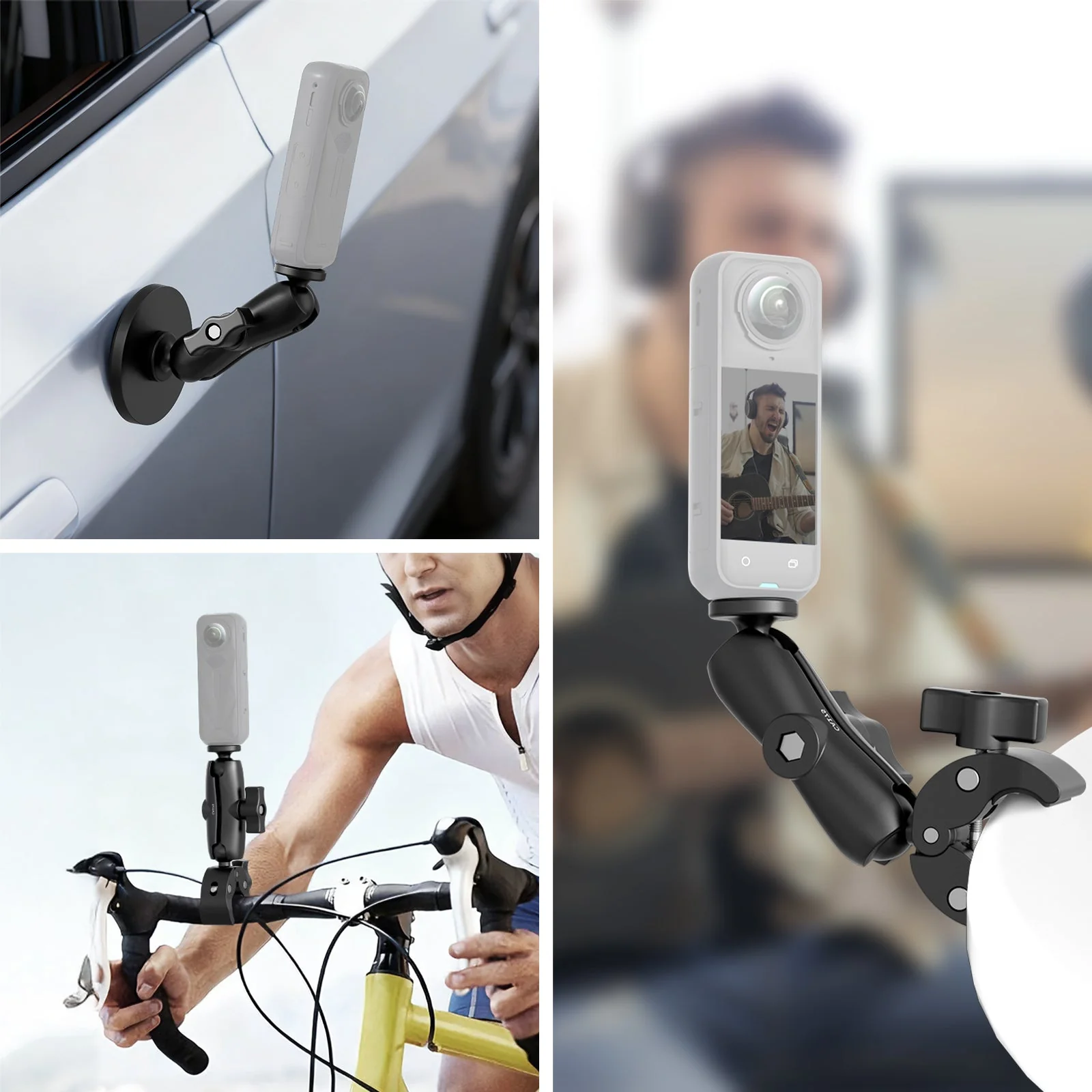 NEEWER CA175 Motorcycle Bicycle Handlebar Car Mount Action Camera Accessories Kit - Image 8