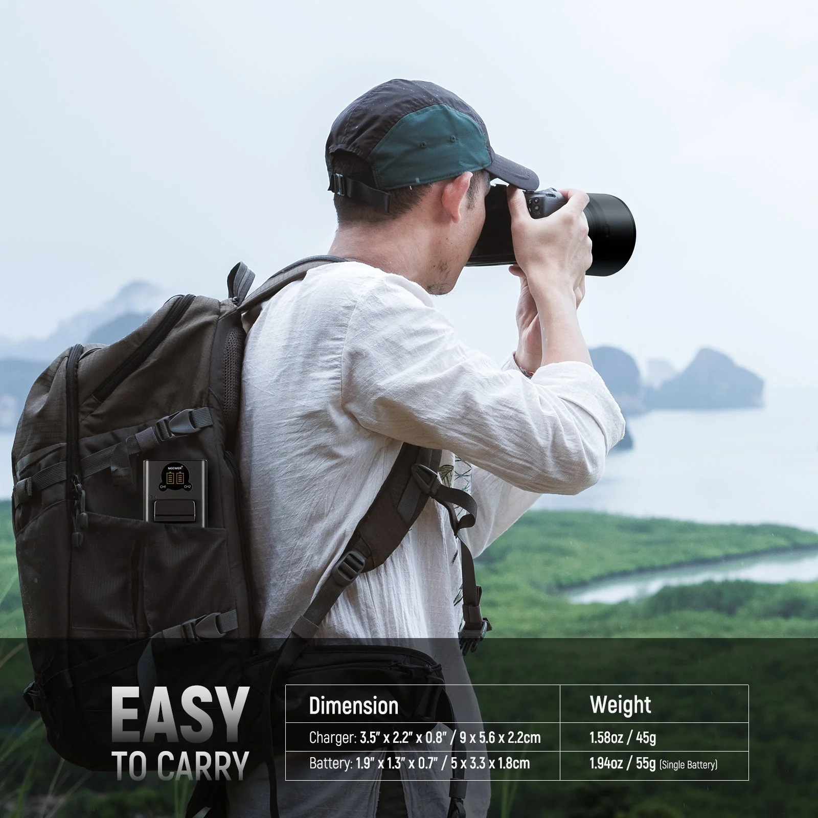 NEEWER EN-EL25 Replacement Battery and LCD USB Dual Charger for Nikon - Image 9