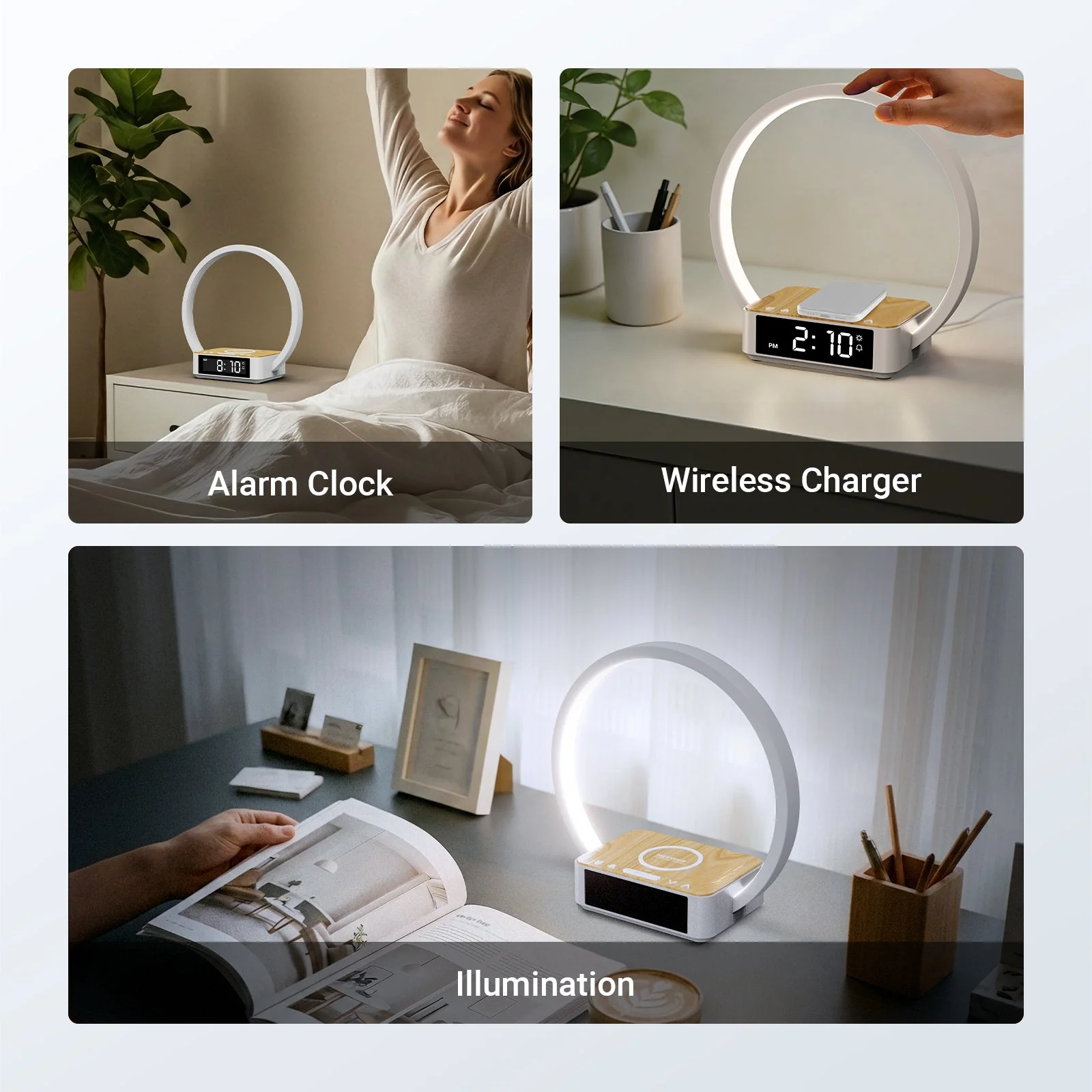 NEEWER ENTRY LEVEL VERSION N40 Bedside Lamp with 15W Wireless Charging - Image 3