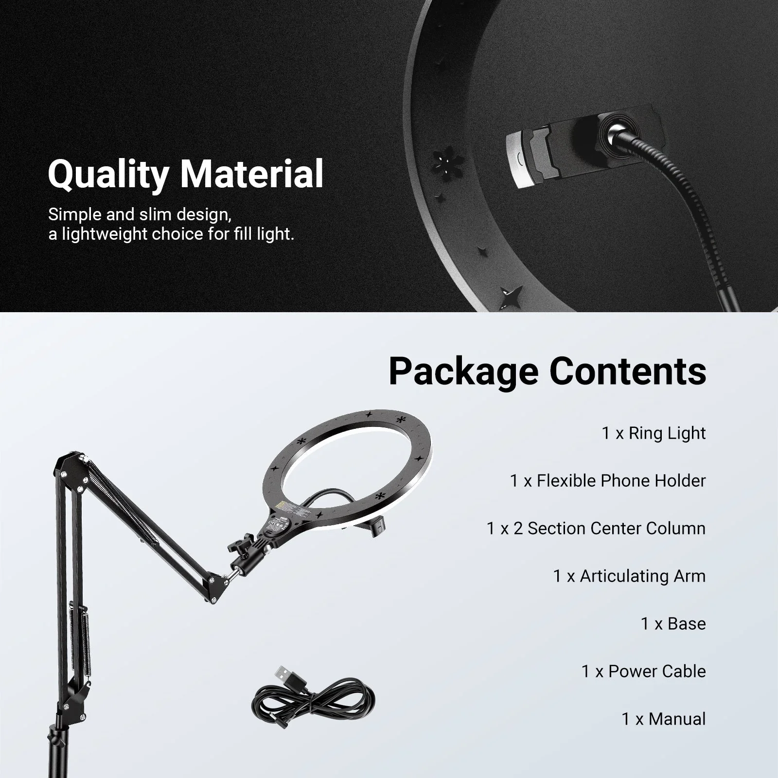 NEEWER ENTRY LEVEL VERSION N44 10" 10W Ring Light - Image 9