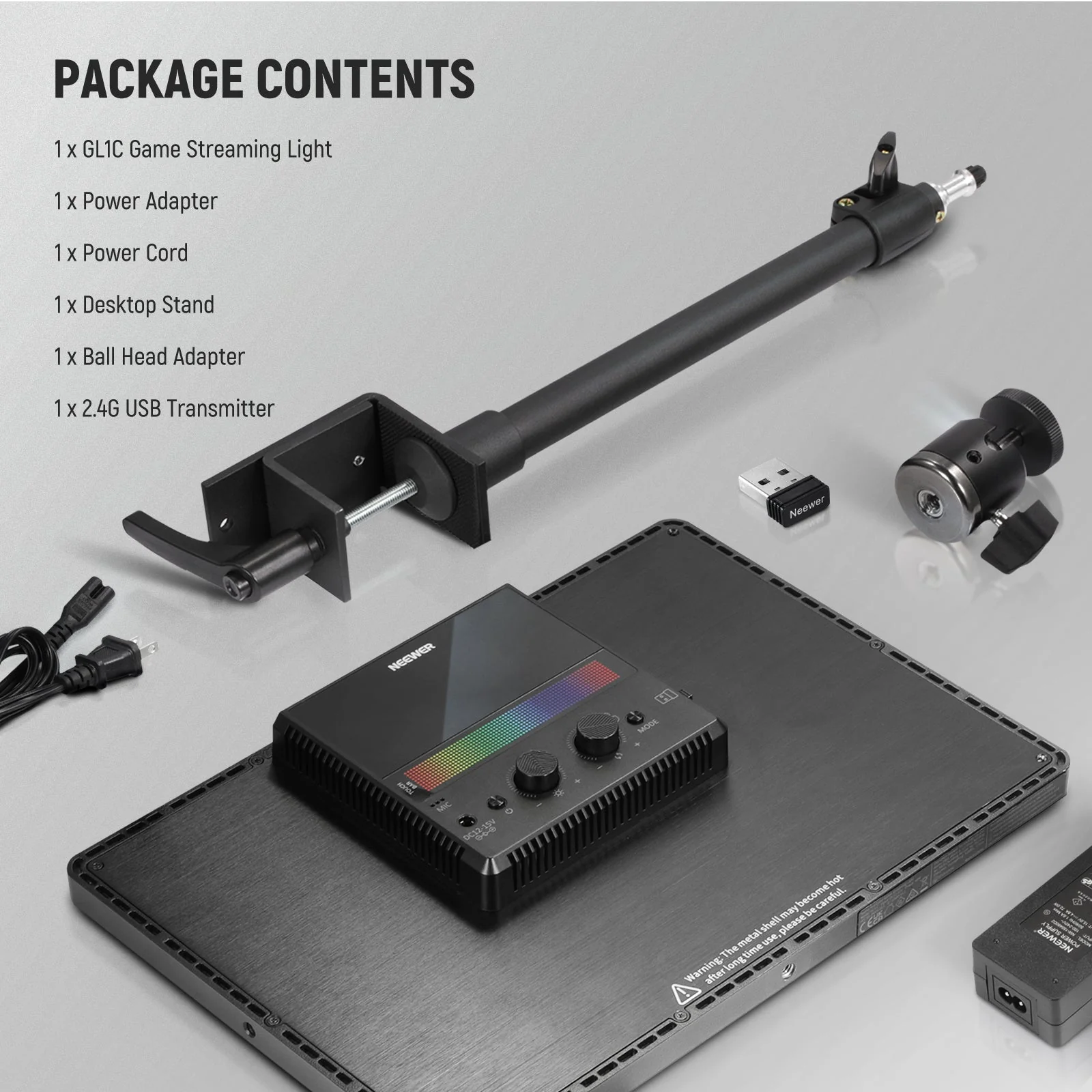 NEEWER GL1C RGB LED Streaming Light - Image 9