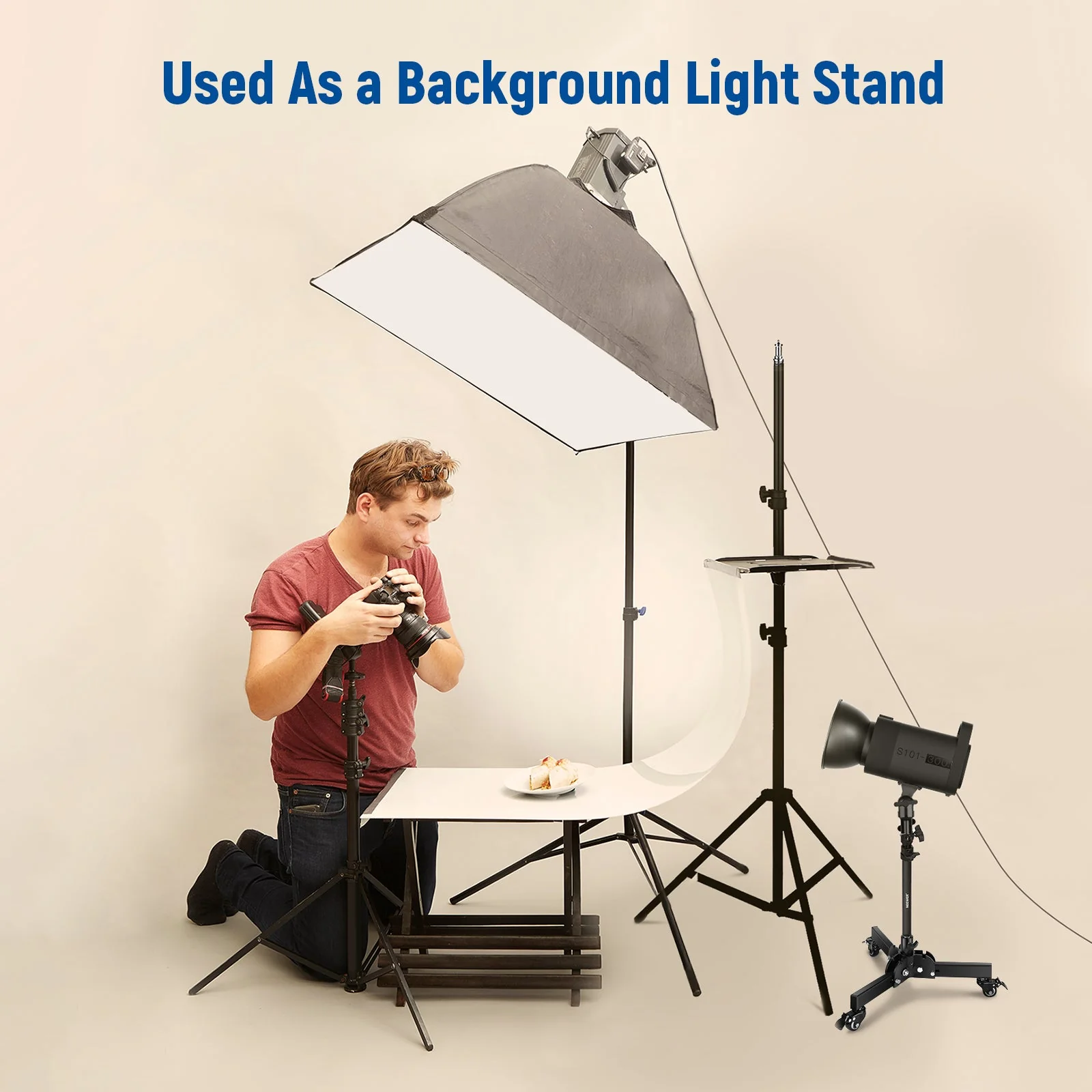 NEEWER ST72 72cm Dolly Heavy Duty Light Stand - Image 4