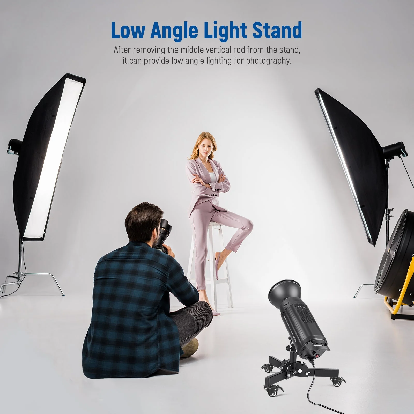 NEEWER ST72 72cm Dolly Heavy Duty Light Stand - Image 5