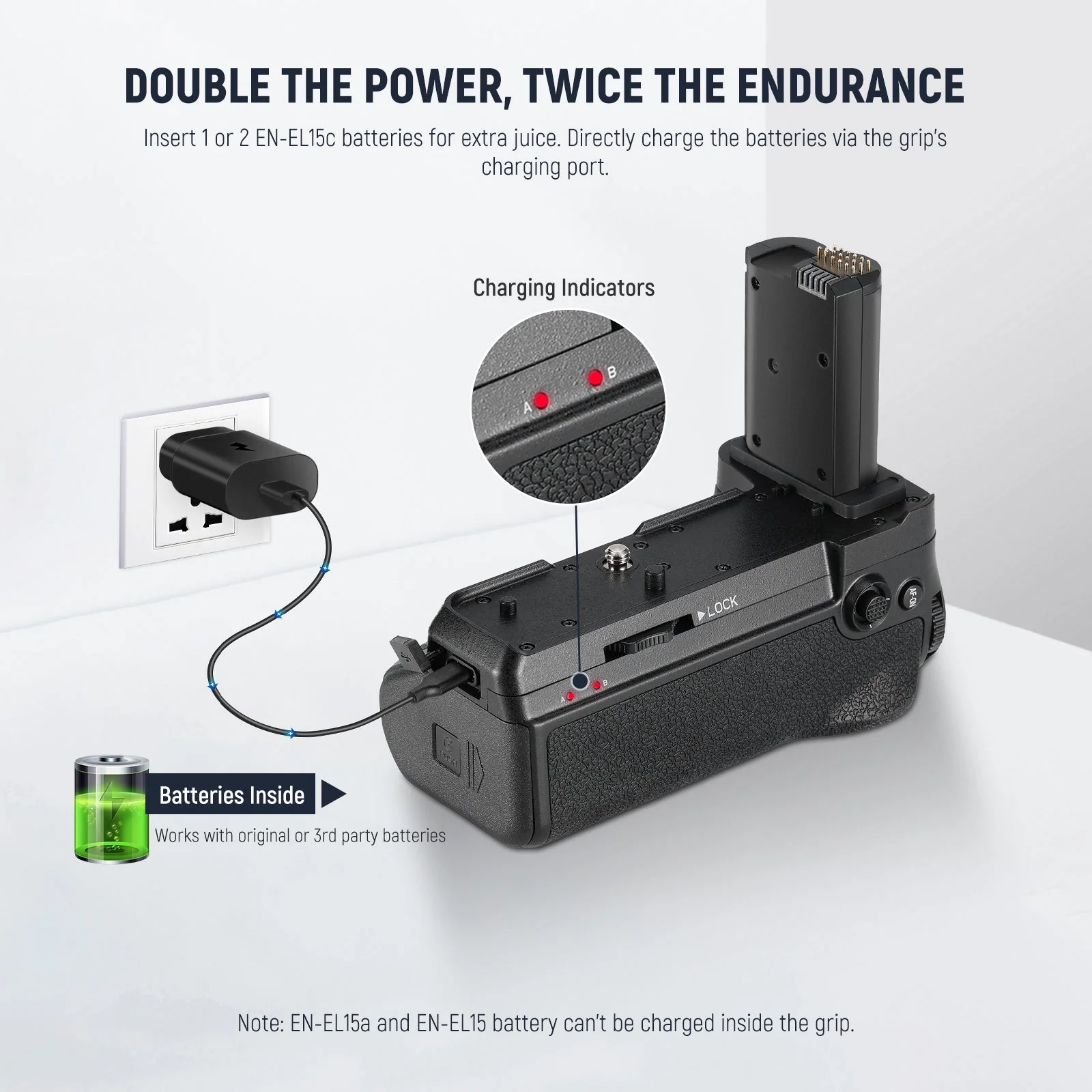 NEEWER MB-N11 Vertical Battery Grip For Nikon Z6 II / Z7 II - Image 3