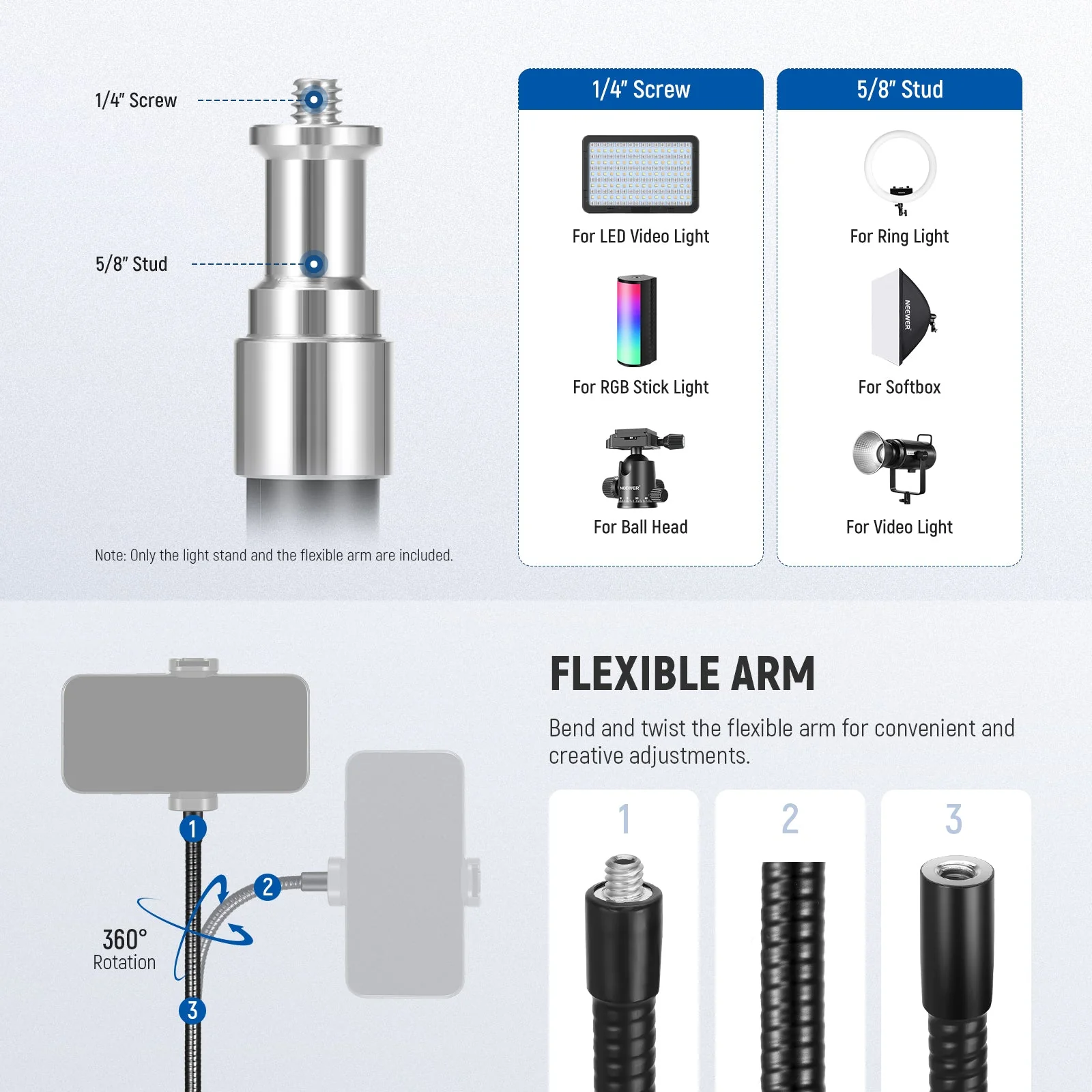 NEEWER MS010 Microphone Stand Tripod - Image 5