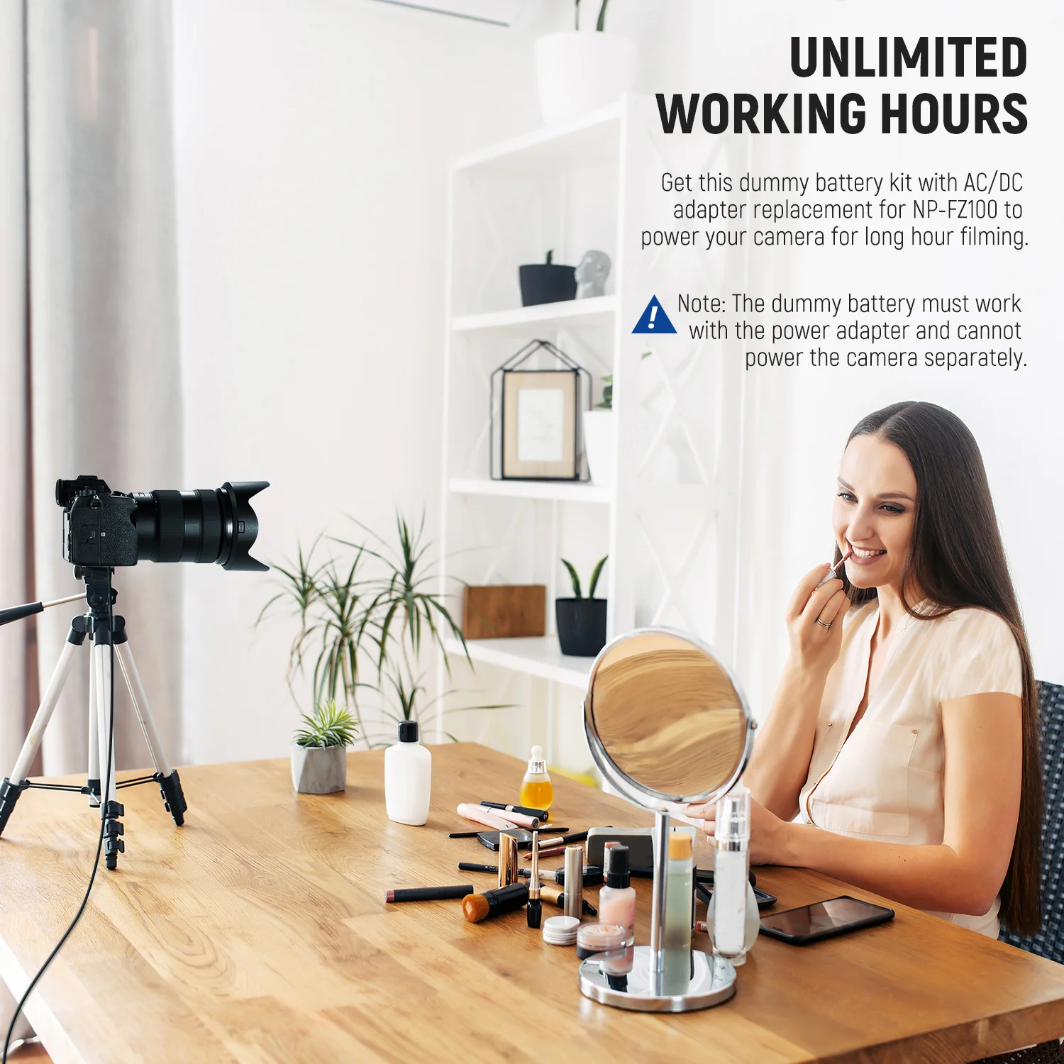 NEEWER NP-FZ100 Sony DC Coupler Dummy Battery Charger Set - Image 4