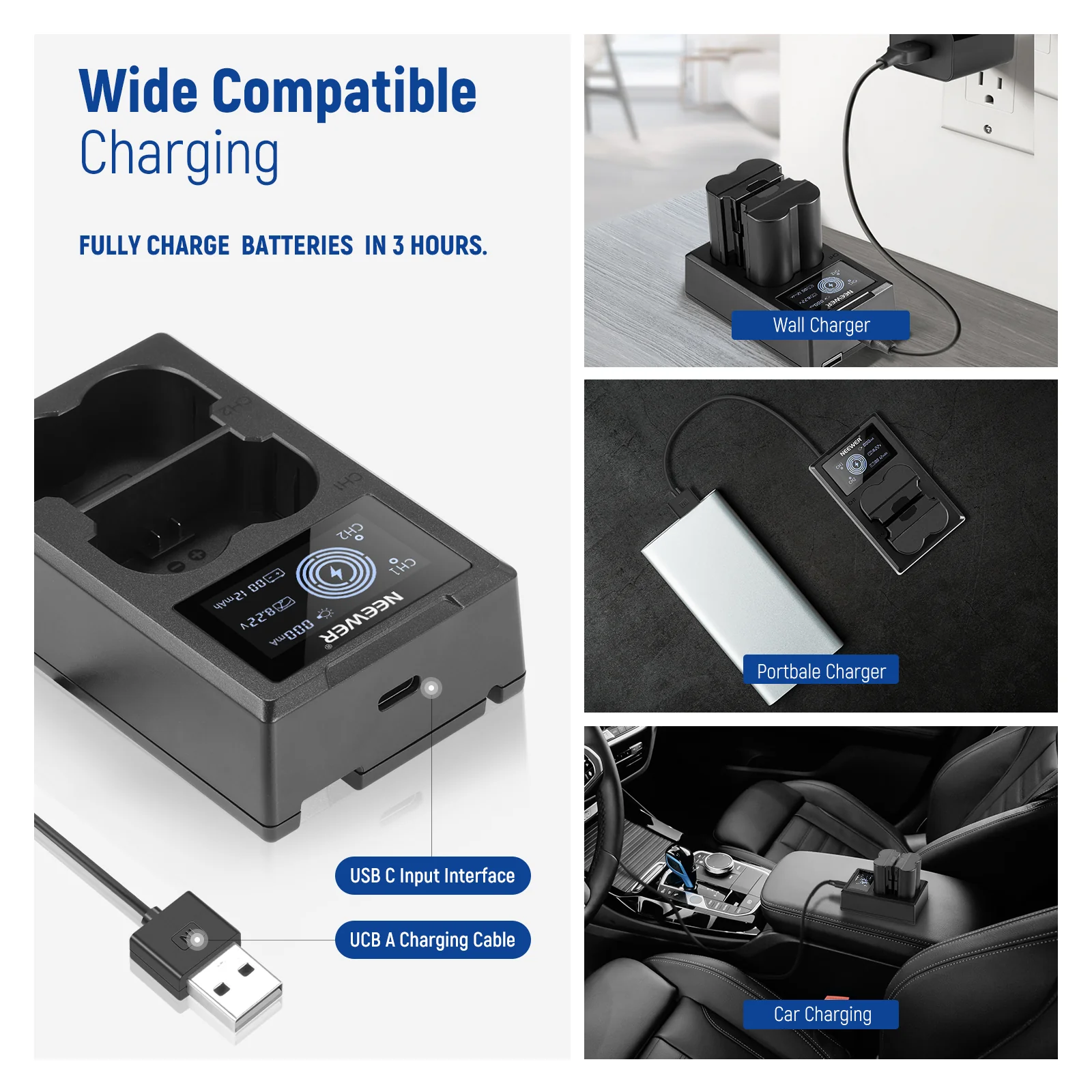 NEEWER NP-W235 Camera Battery Charger Set - Image 5