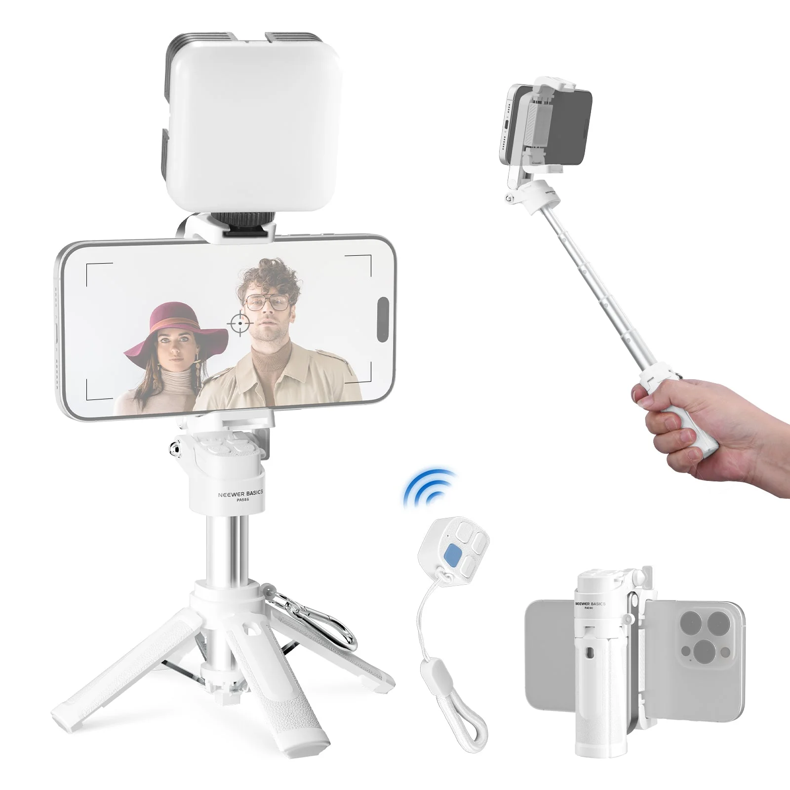 NEEWER BASICS PA986 Mini Phone Tripod Selfie Stick - Image 10