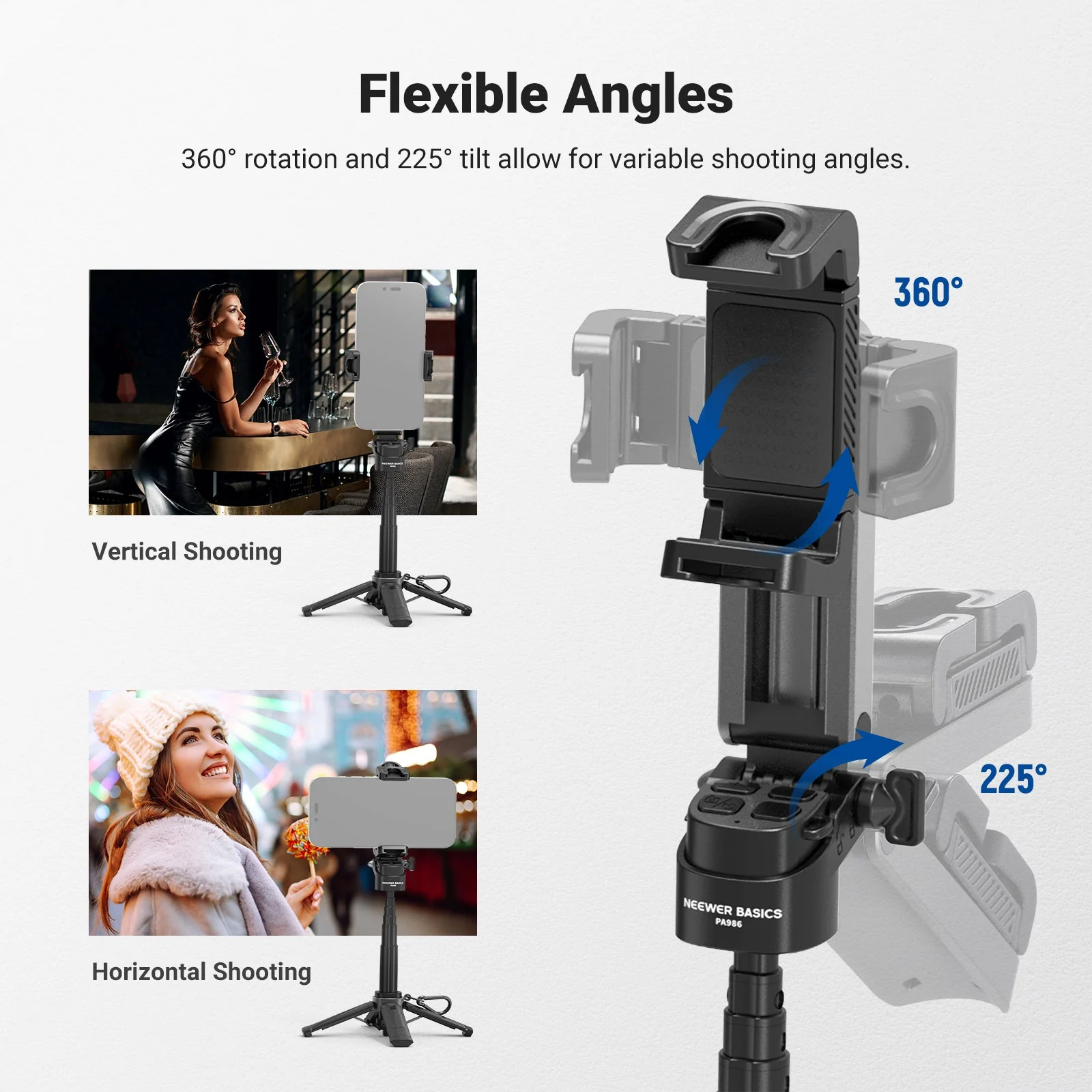 NEEWER BASICS PA986 Mini Phone Tripod Selfie Stick - Image 5