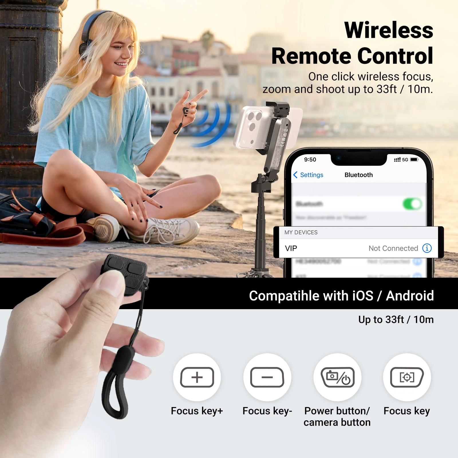 NEEWER BASICS PA986 Mini Phone Tripod Selfie Stick - Image 7