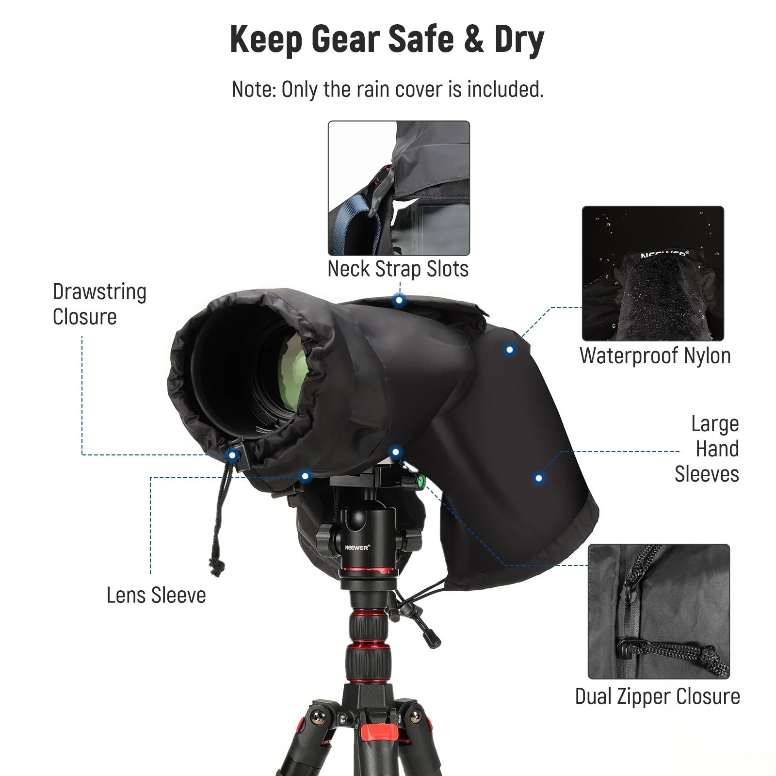 NEEWER PB003/PB004/PB008 Camera Rain Cover - Image 7