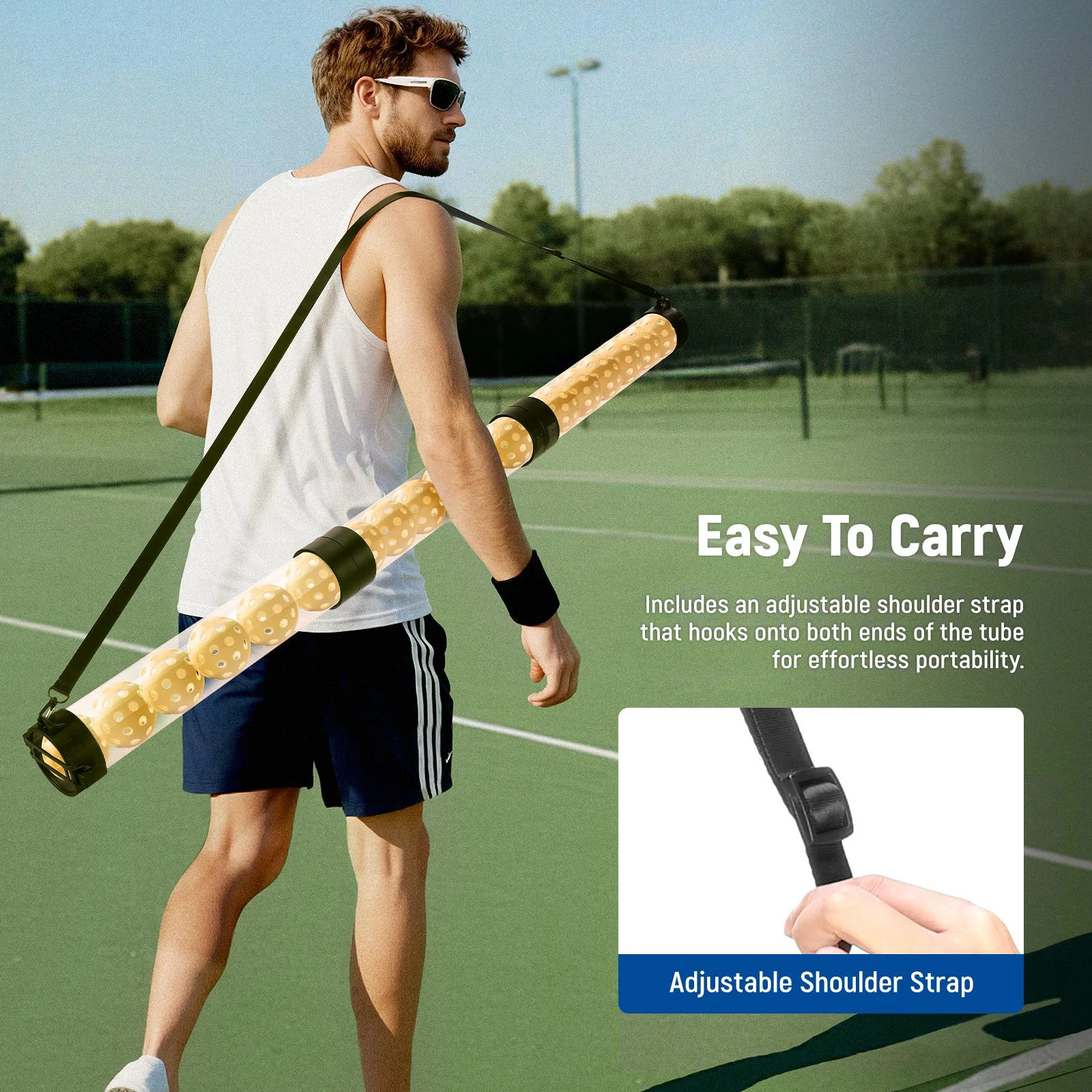 NEEWER PB01S Ball Retriever Tube Hopper for Tennis Balls & Pickleballs - Image 5