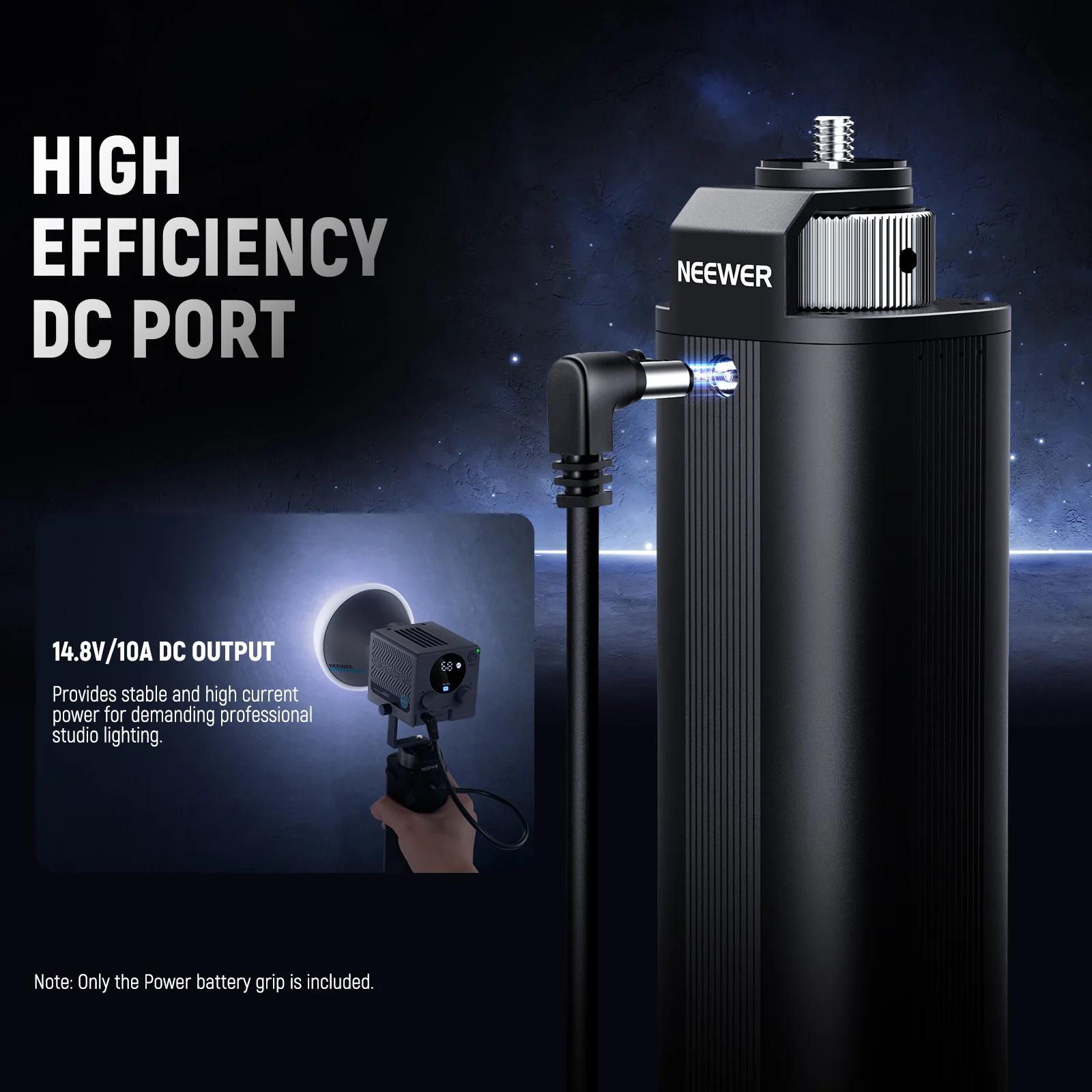 NEEWER BASICS PH74E Battery Grip Power Supply for Portable COB Video Light - Image 3