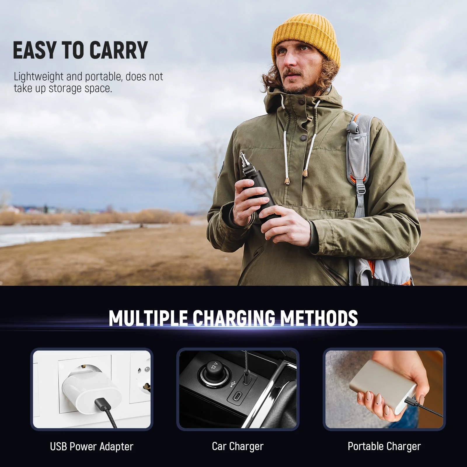 NEEWER BASICS PH74E Battery Grip Power Supply for Portable COB Video Light - Image 7