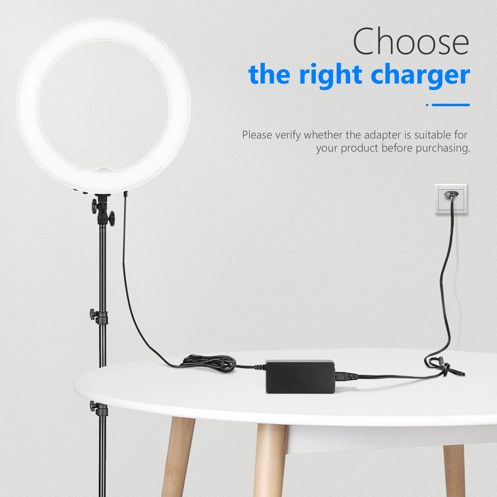 NEEWER AC 110V to DC 15V Power Adapter for Ring Light - Image 4