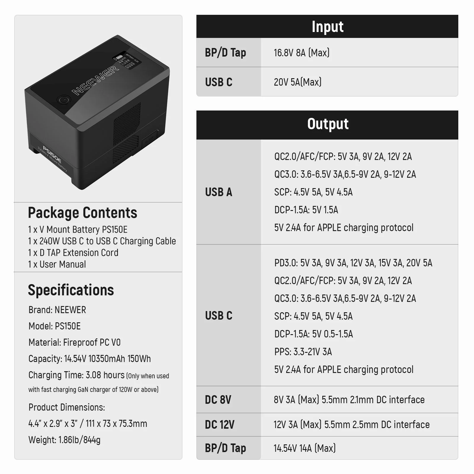 NEEWER V Mount Battery PS150E 10350mAh 150Wh - Image 10
