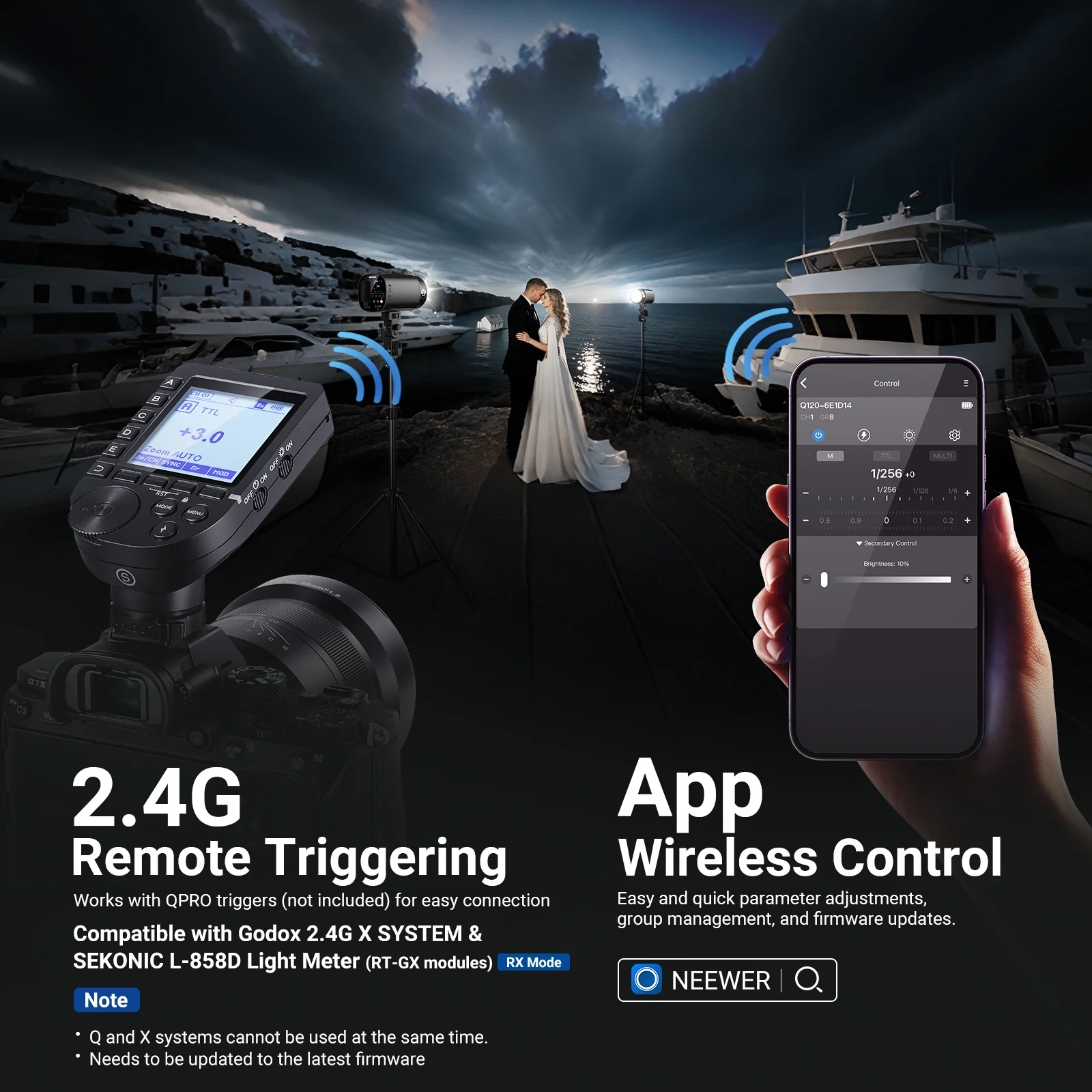 NEEWER Q120 120Ws 2.4G TTL Outdoor Studio Flash - Image 5