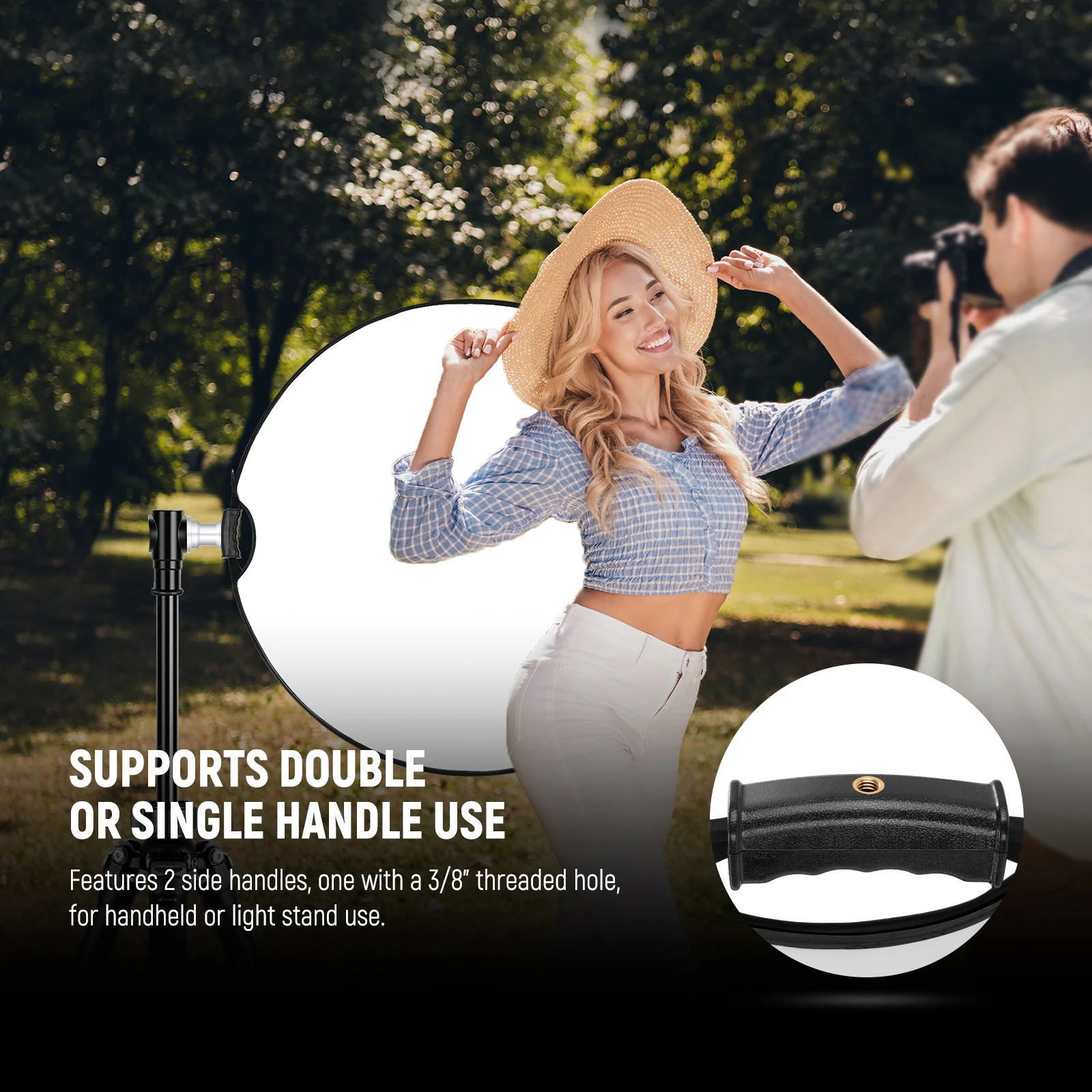 NEEWER RF-80II 5 in 1 Handheld Foldable Light Reflector Kit - Image 3