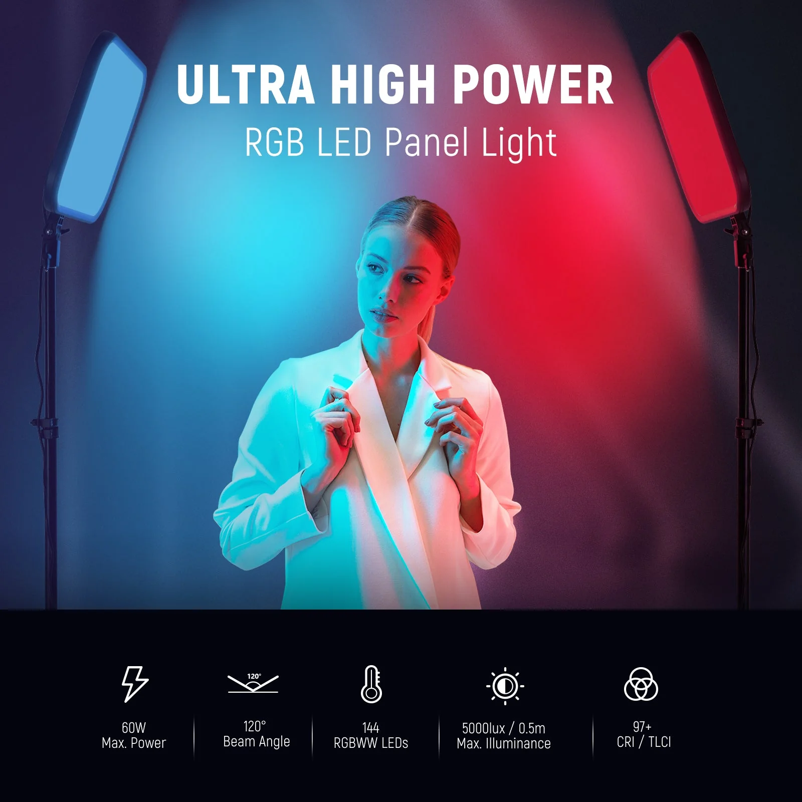 NEEWER RGB168 18.3 Inch LED Panel Video Light - Image 3
