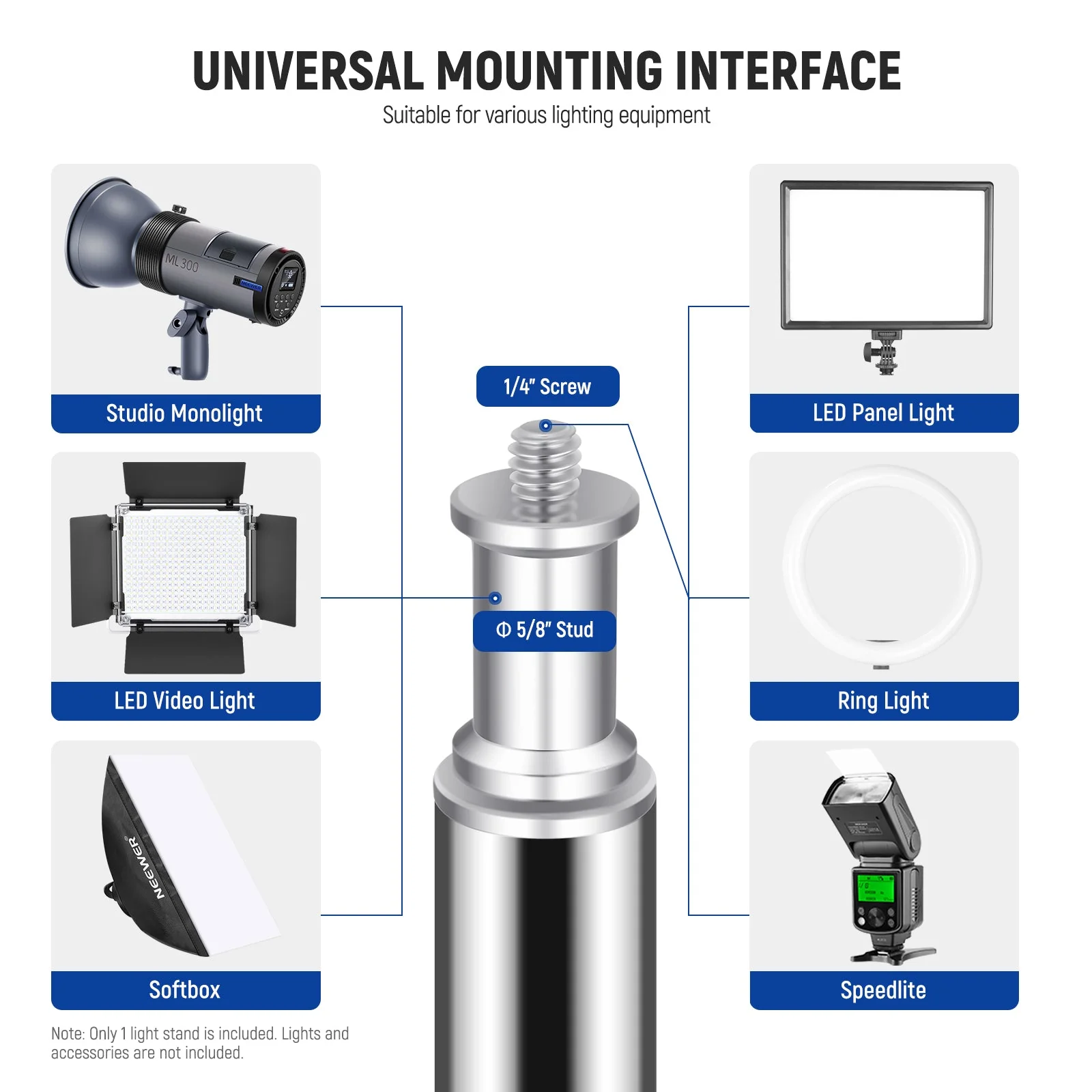 NEEWER ST-190SS Upgraded 190cm Stainless Steel Light Stand - Image 7